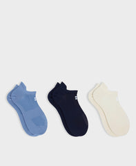 Lightweight Sneaker Socks 3 Pack - Faded Blue French Navy Cream