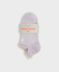 Lightweight Sneaker Socks 3 Pack - Mauve Purple Deco Pink