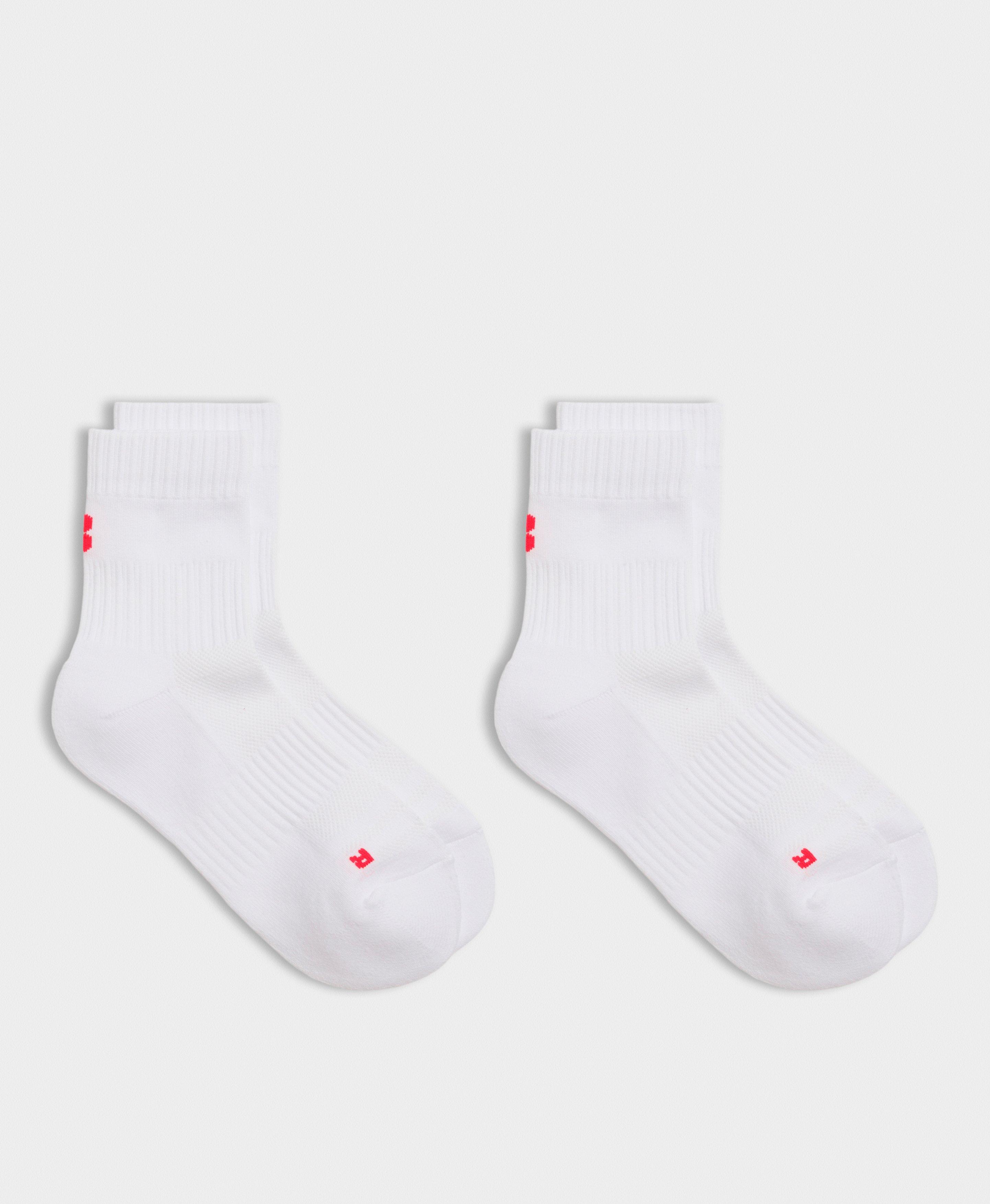 Crew Running Socks 2 Pack - White