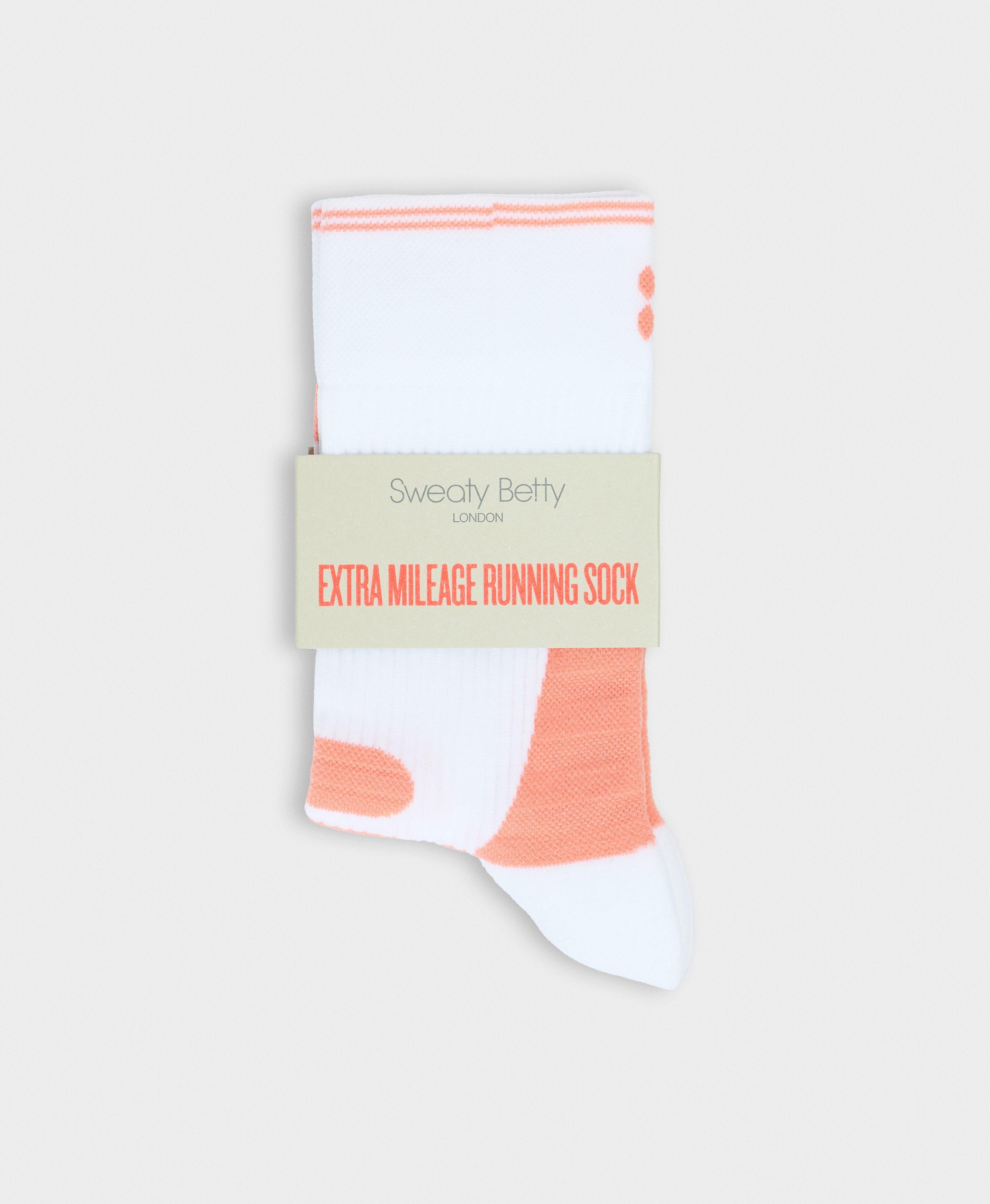 Extra Mileage Running Sock - White Melon Pink