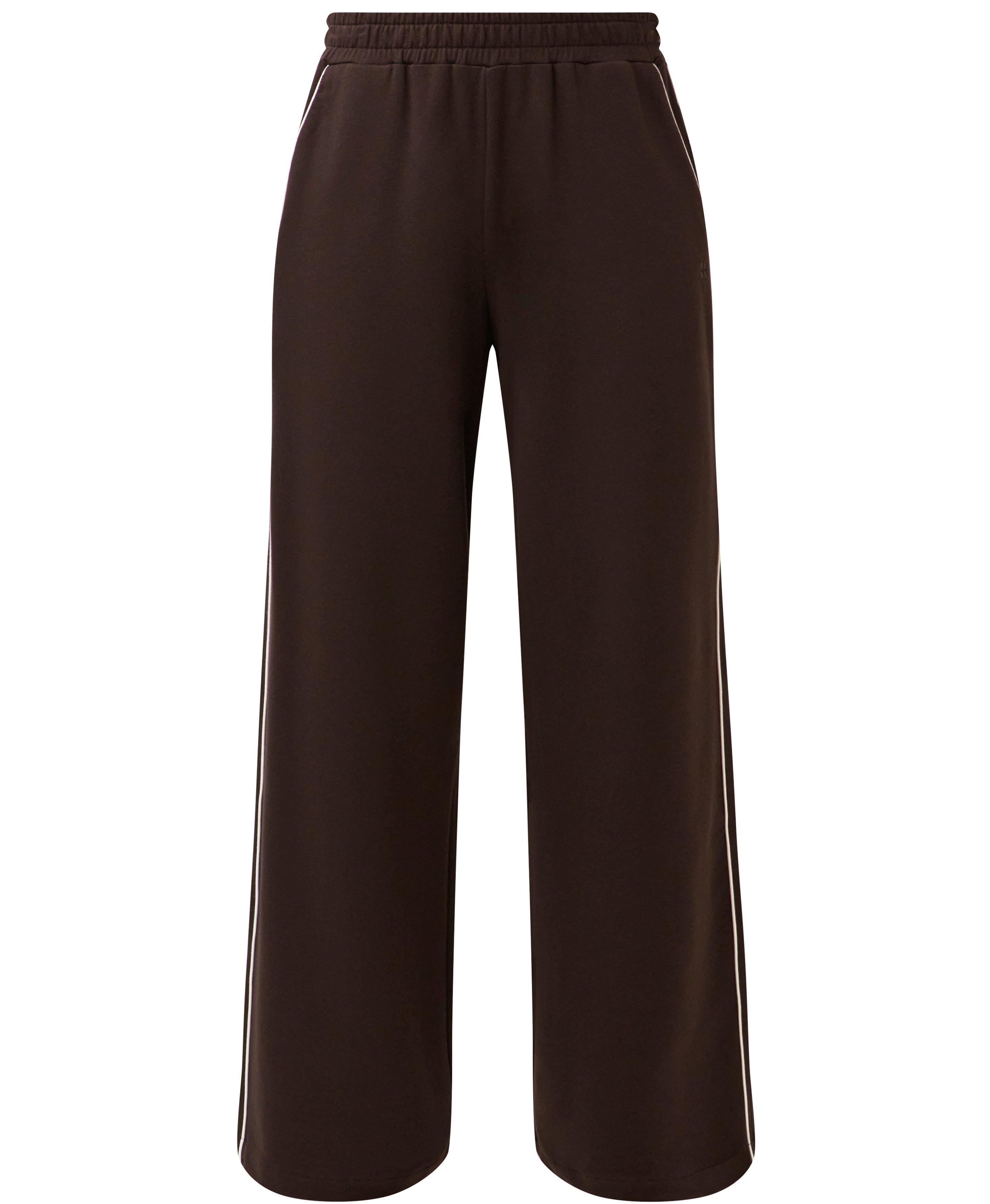 After Class Piped Wide Leg Pants - Espresso Brown