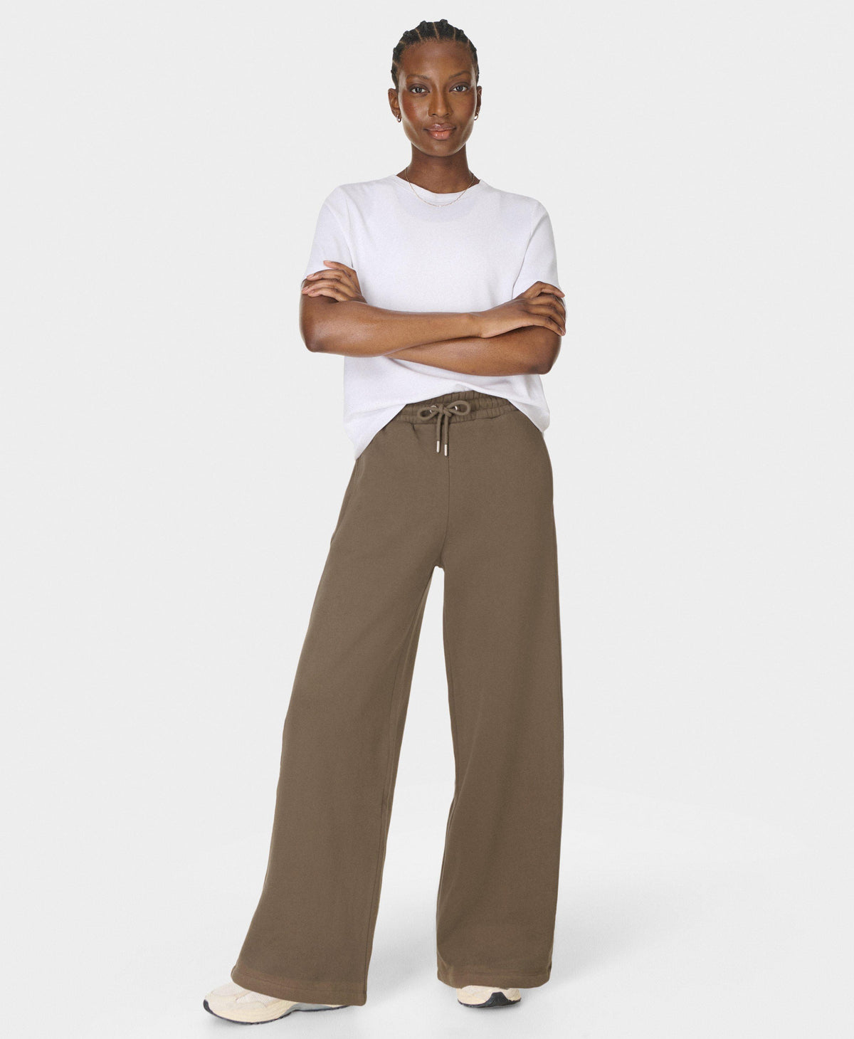 Premium Wide Leg Pants - Dark Timber Brown