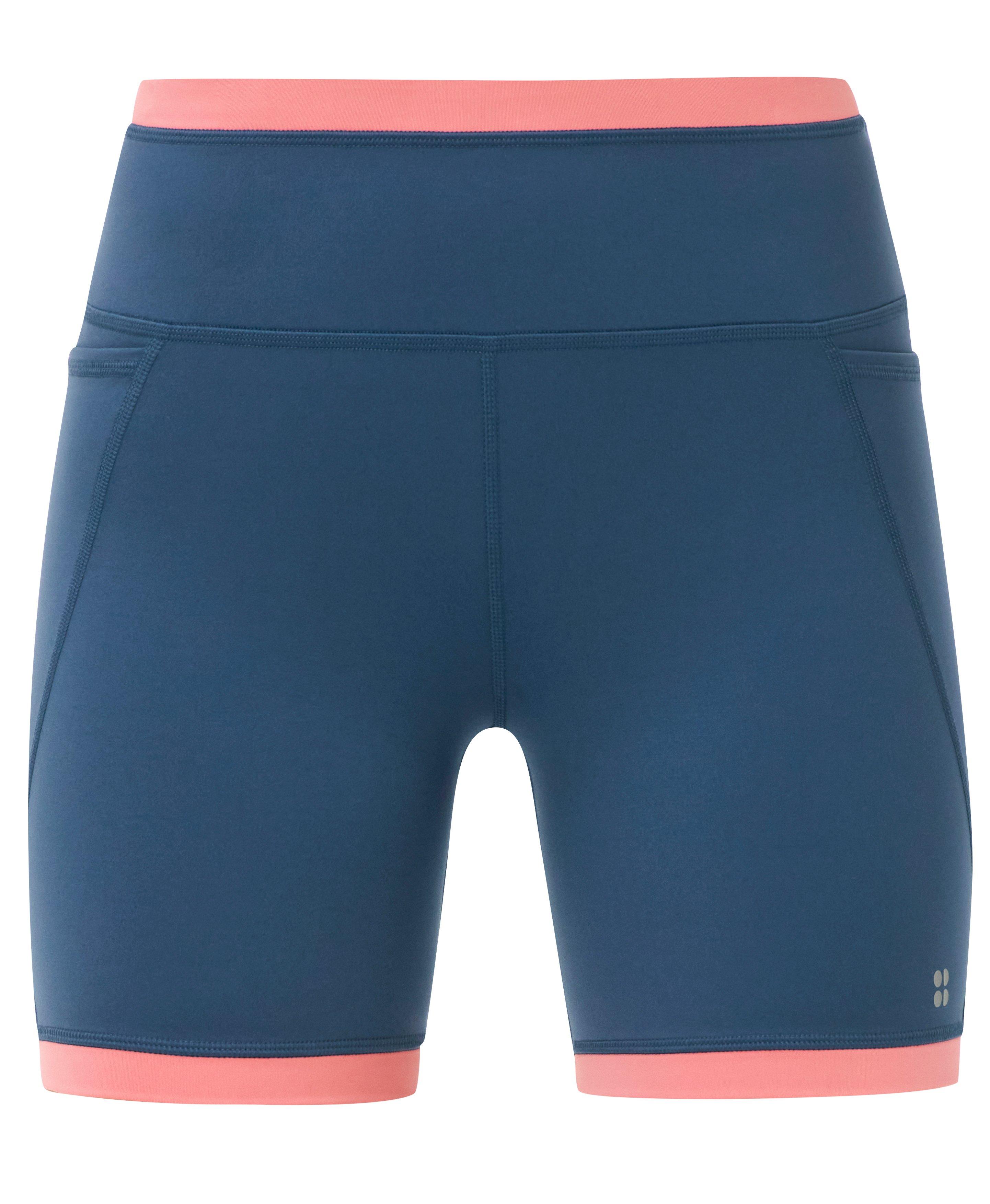 Power Colourblock 6" Shorts - Indiglow Blue Melrose Pink - 6" Inseam