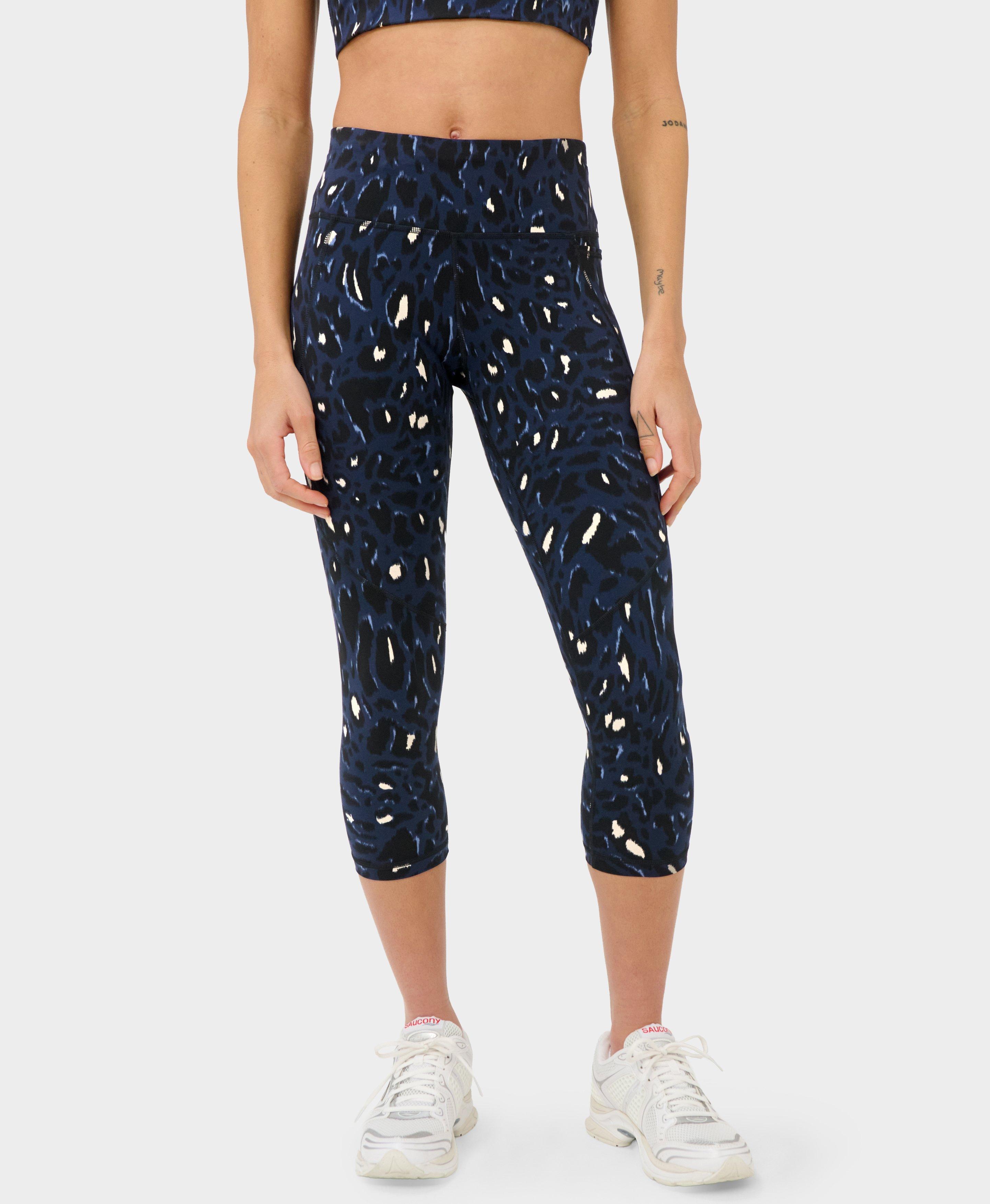 Power Cropped Workout Leggings - Black - Crop