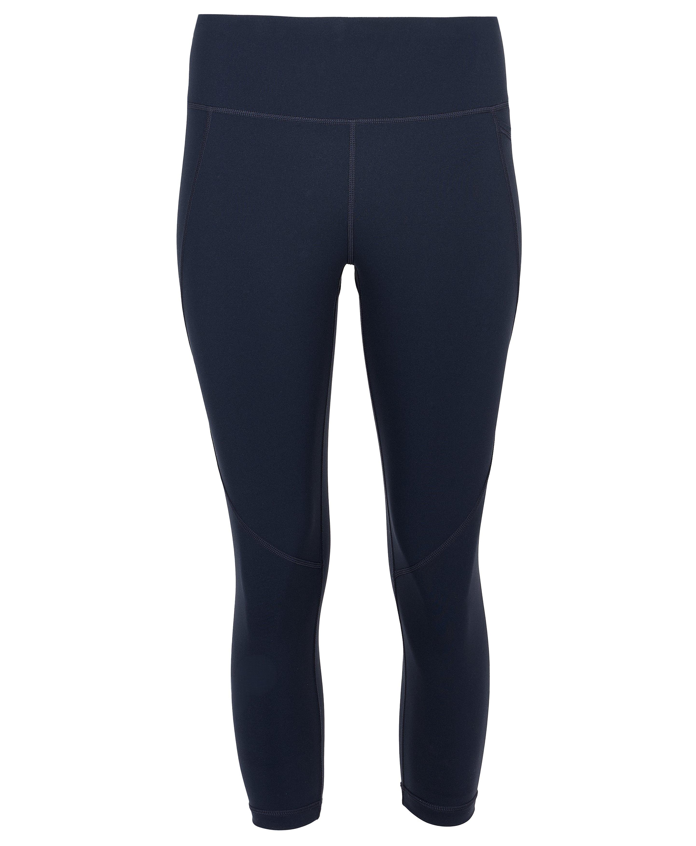 Power Cropped Workout Leggings - Navy Blue - Crop