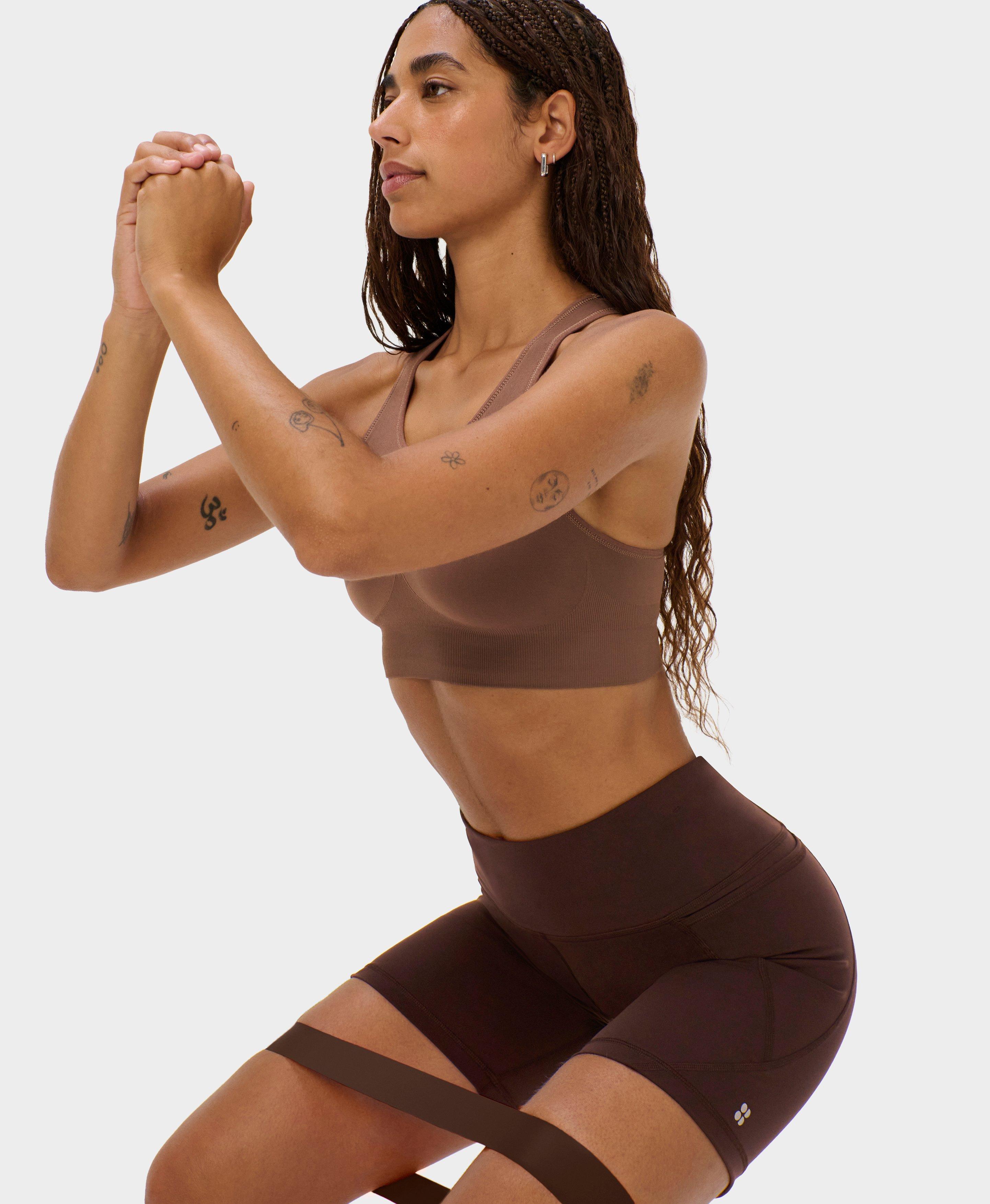 Power 6" Biker Shorts - Espresso Brown - 6" Inseam