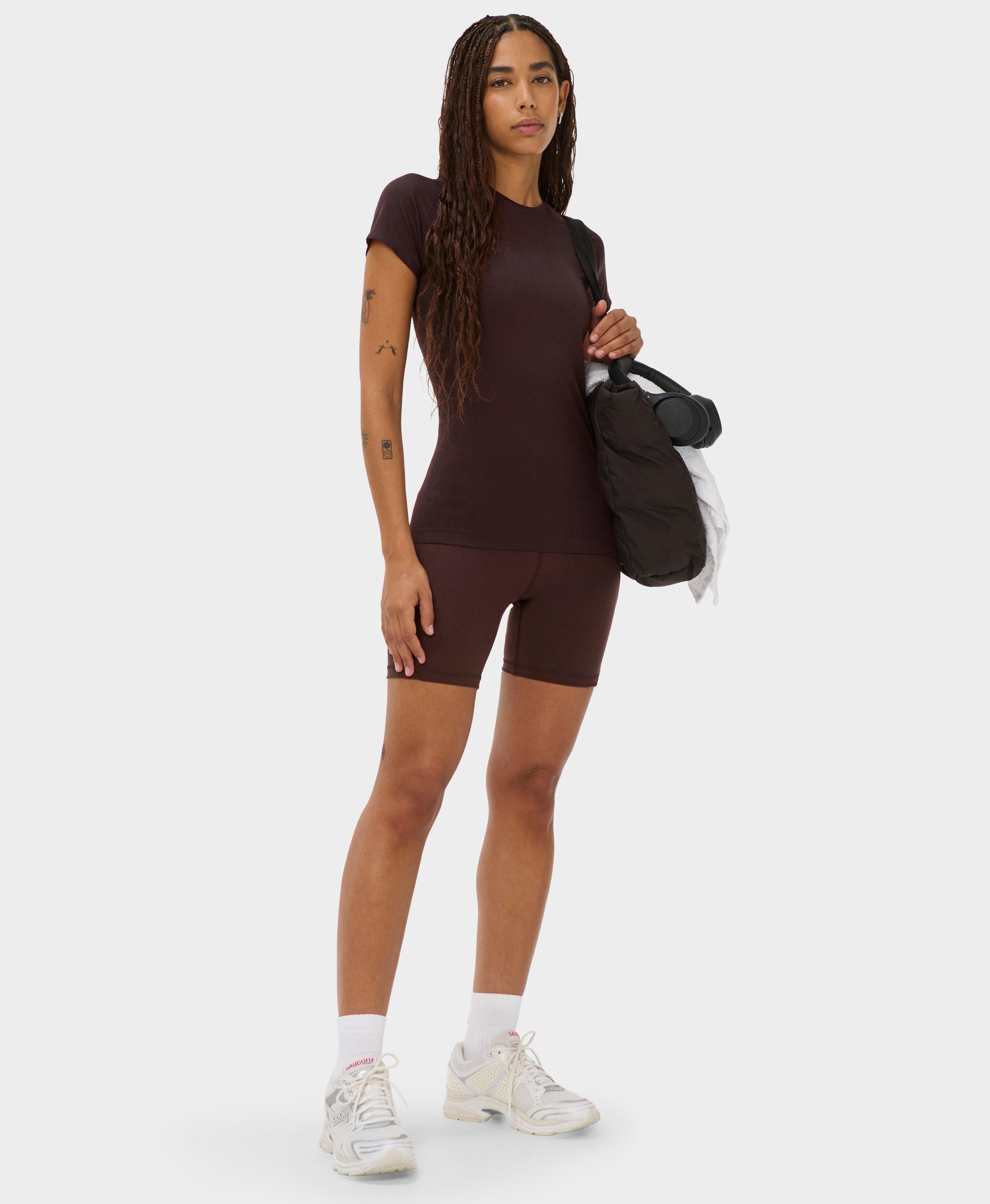 Power 6" Biker Shorts - Espresso Brown - 6" Inseam