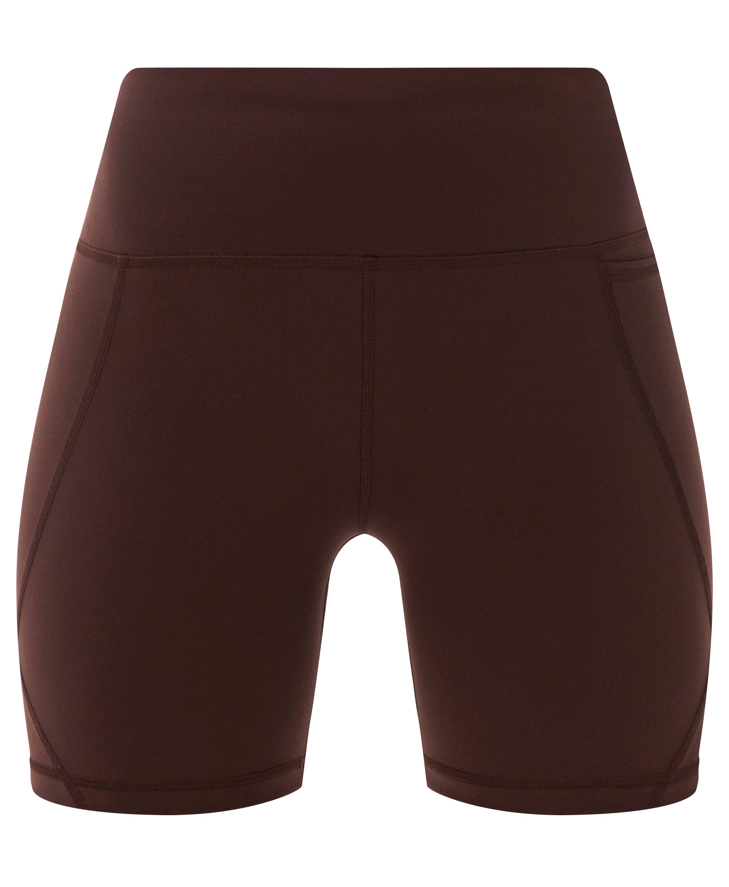 Power 6" Biker Shorts - Espresso Brown - 6" Inseam