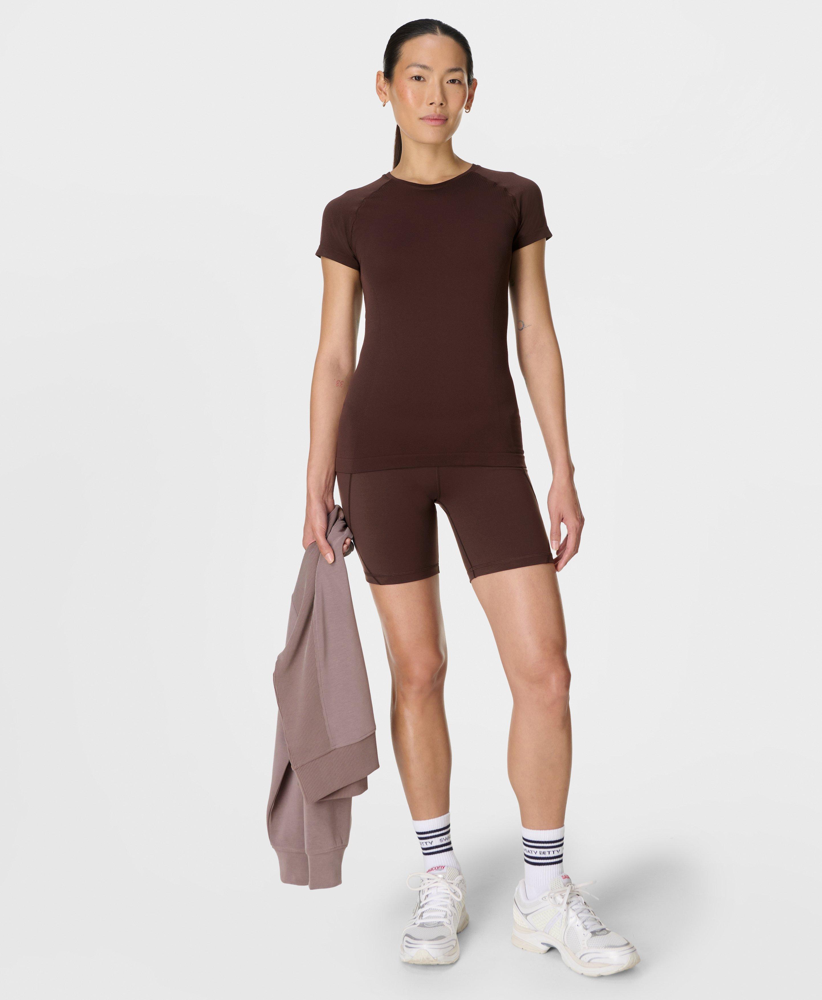 Power 6" Biker Shorts - Sable Brown - 6" Inseam