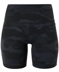 Power 6" Biker Shorts - Ultra Black Camo Print - 6" Inseam