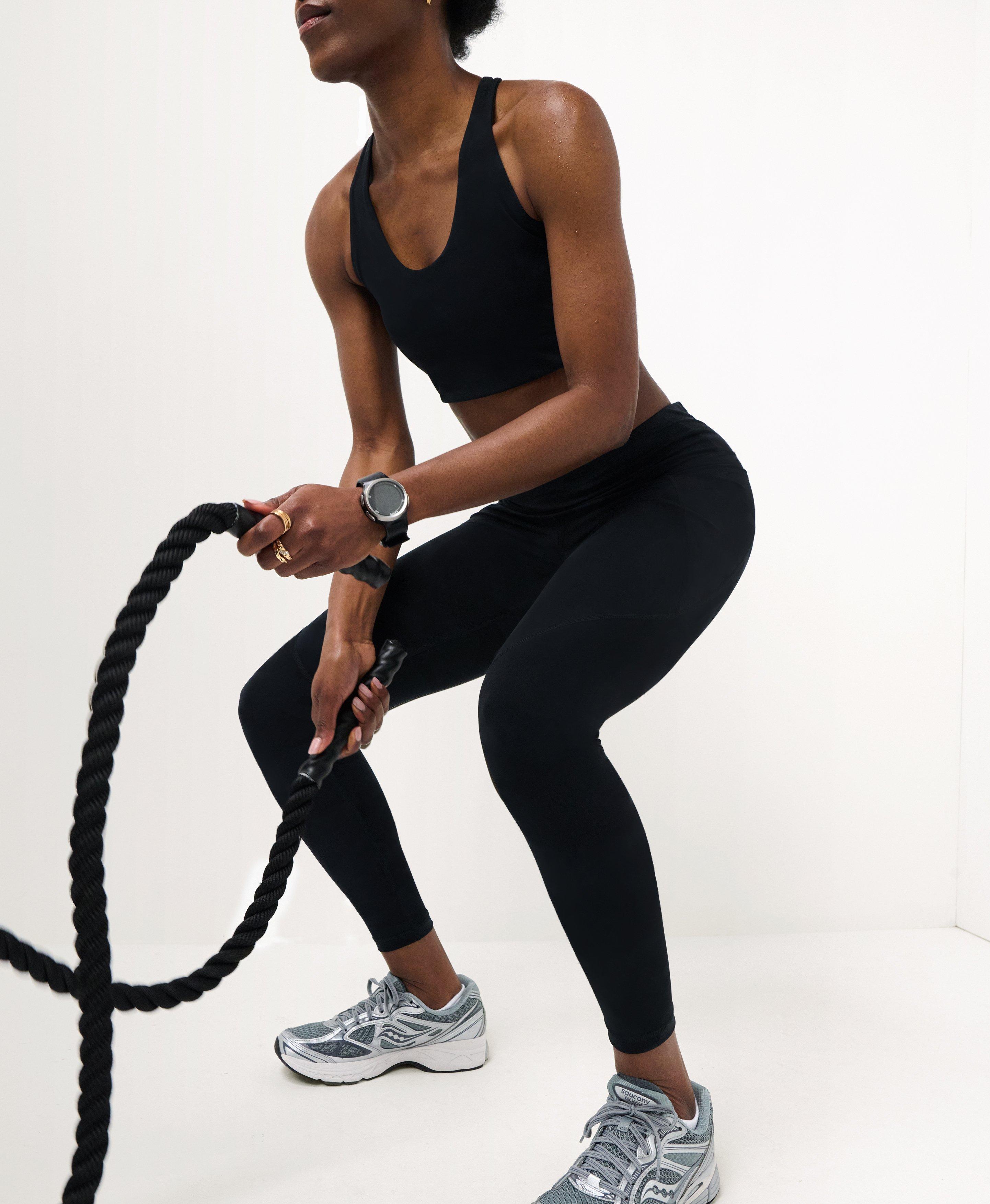 Power 7/8 Workout Leggings - Black - 7/8 Length