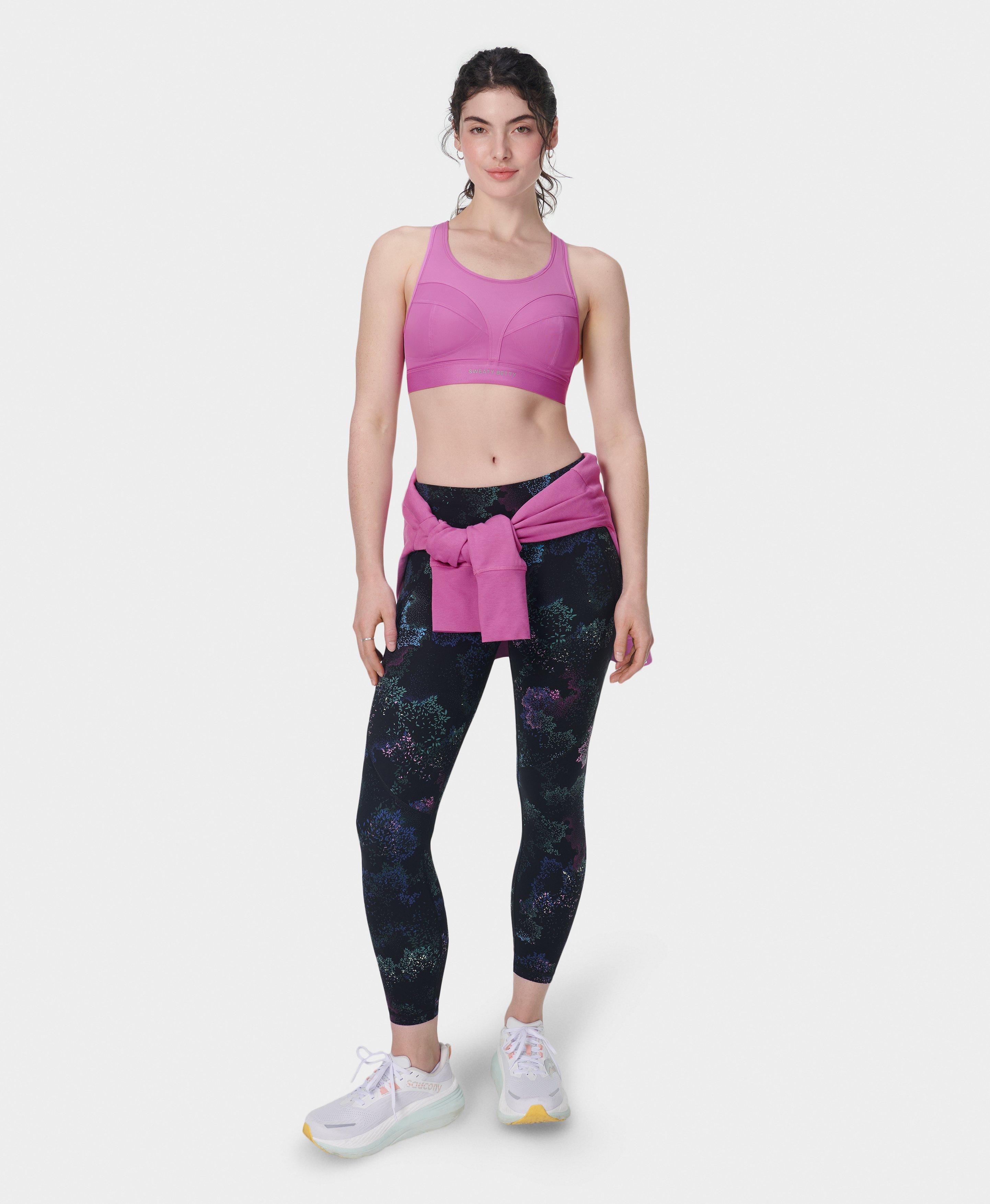 Power 7/8 Workout Leggings - Black Micro Dot Print - 7/8 Length