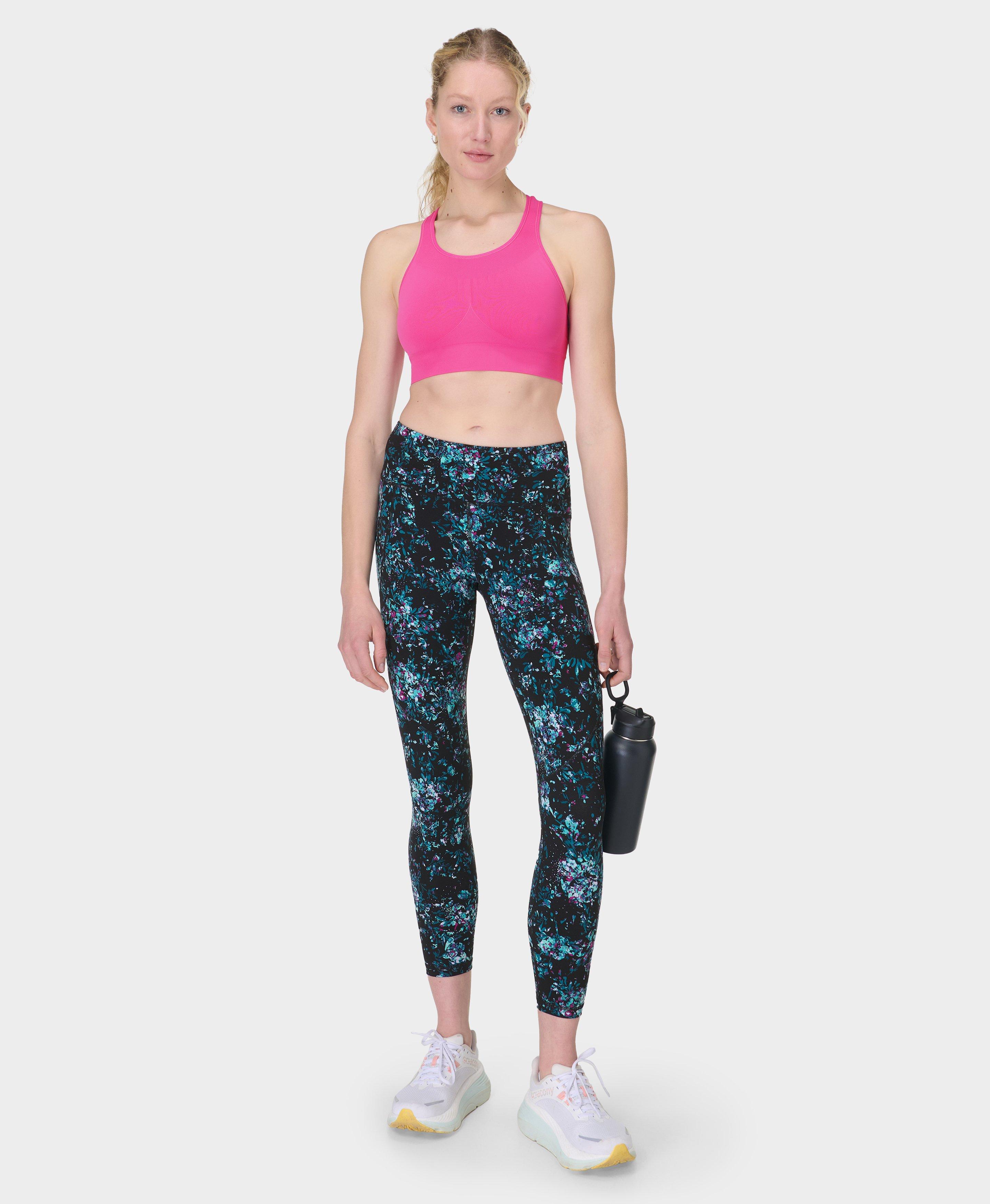 Power 7/8 Workout Leggings - Black Micro Dot Print - 7/8 Length
