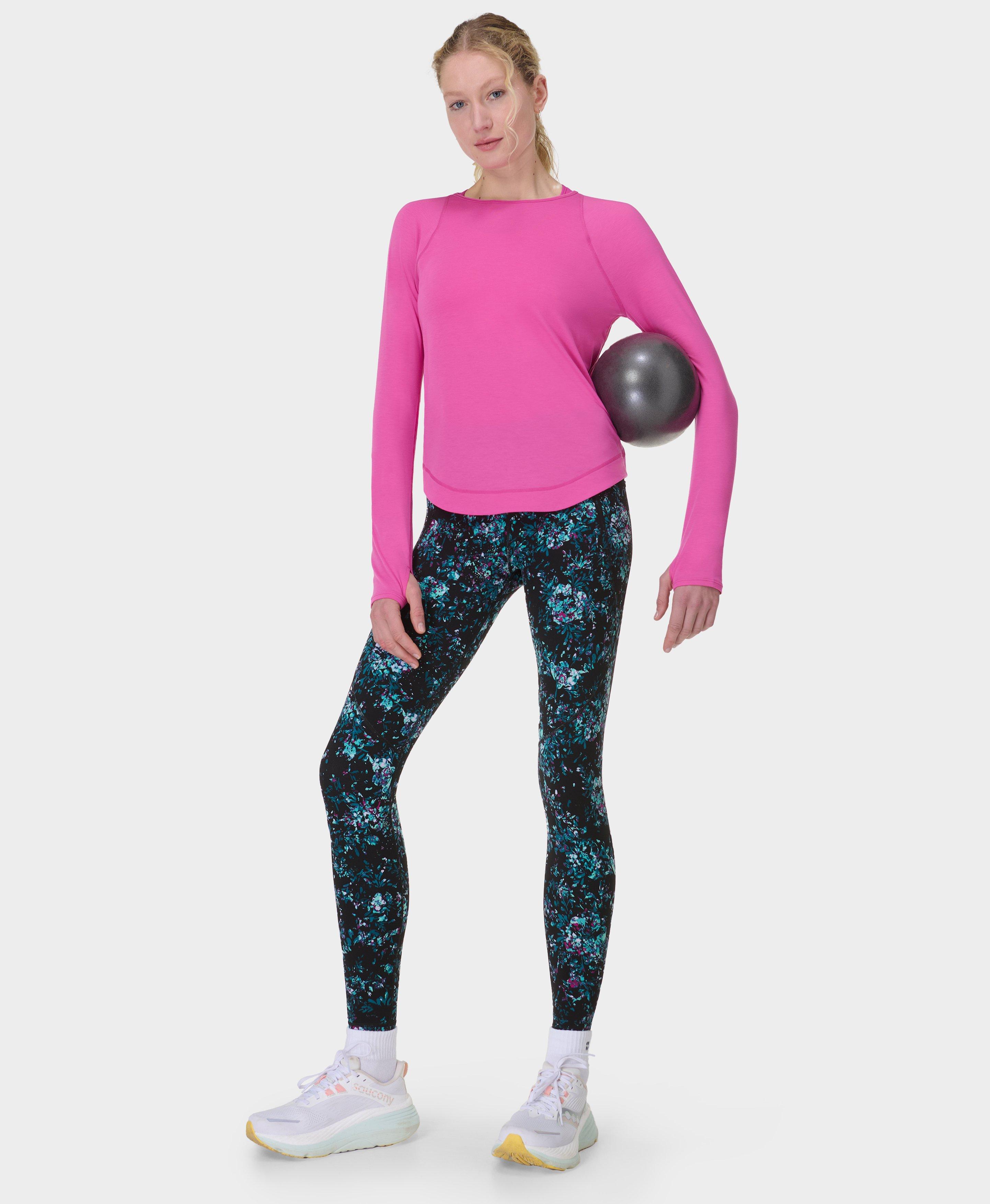 Power Workout Leggings - Black Micro Dot Print - Full Length