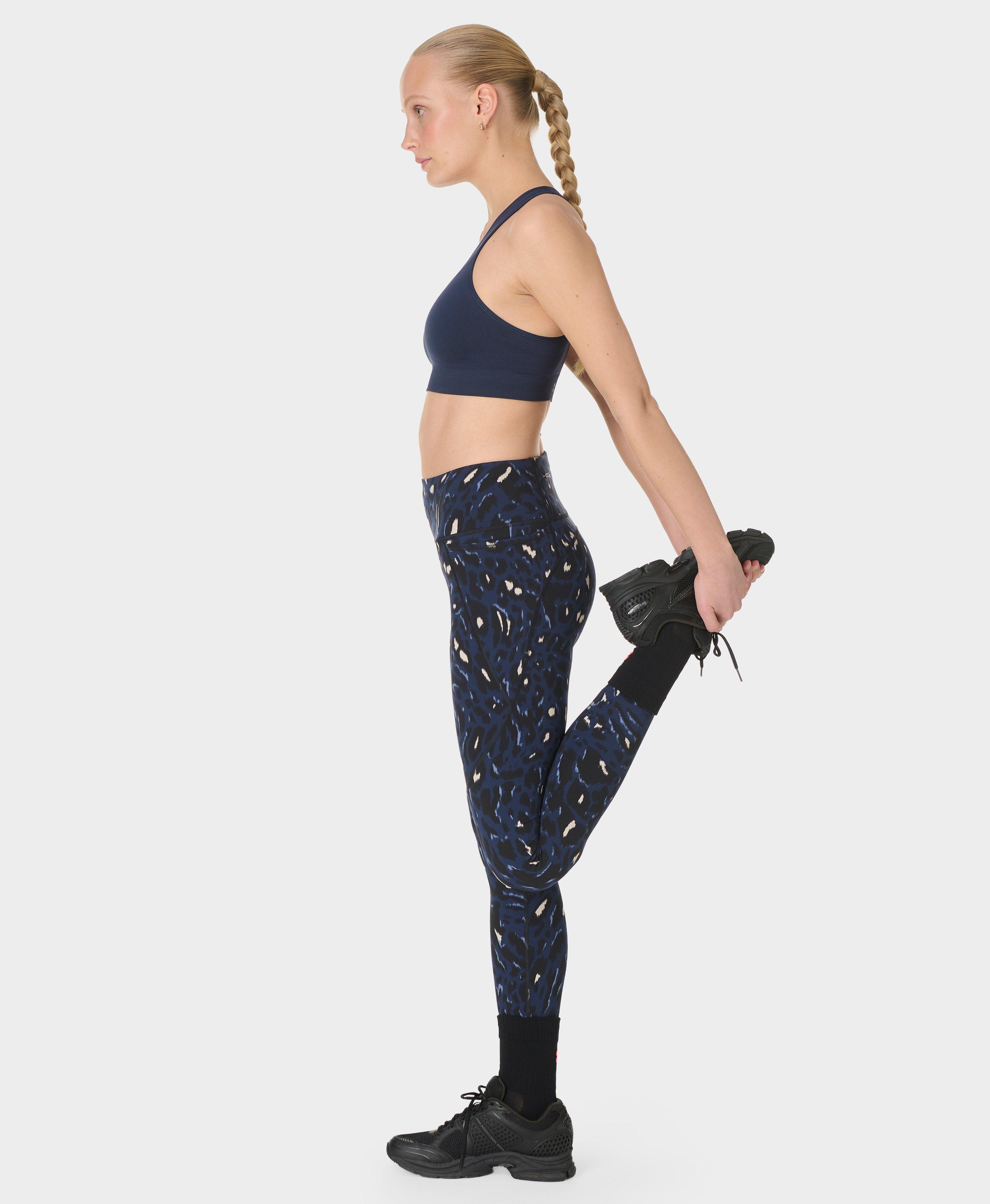 Power Workout Leggings - Black Micro Dot Print - Full Length
