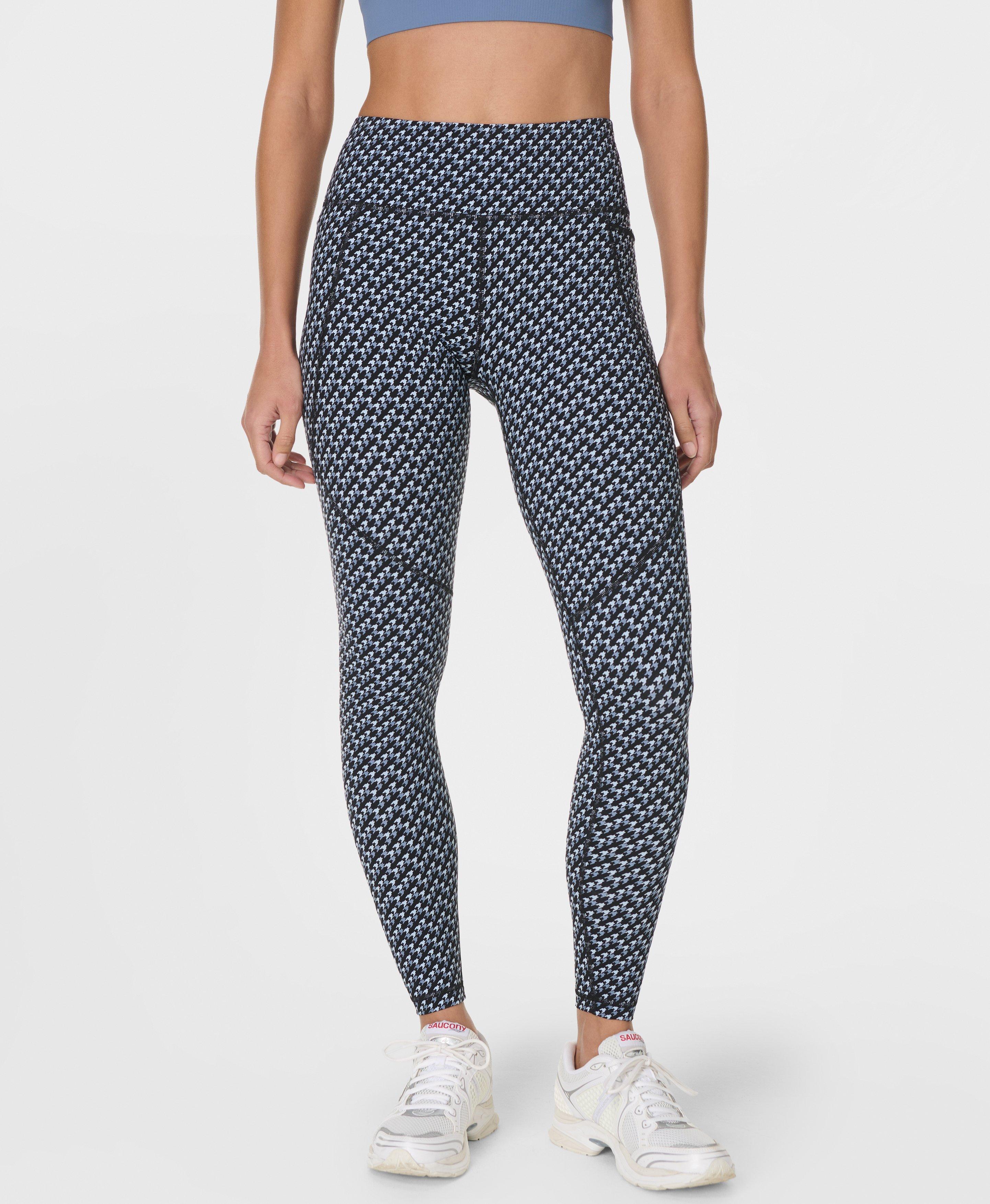 Power Workout Leggings - Black Micro Dot Print - Full Length