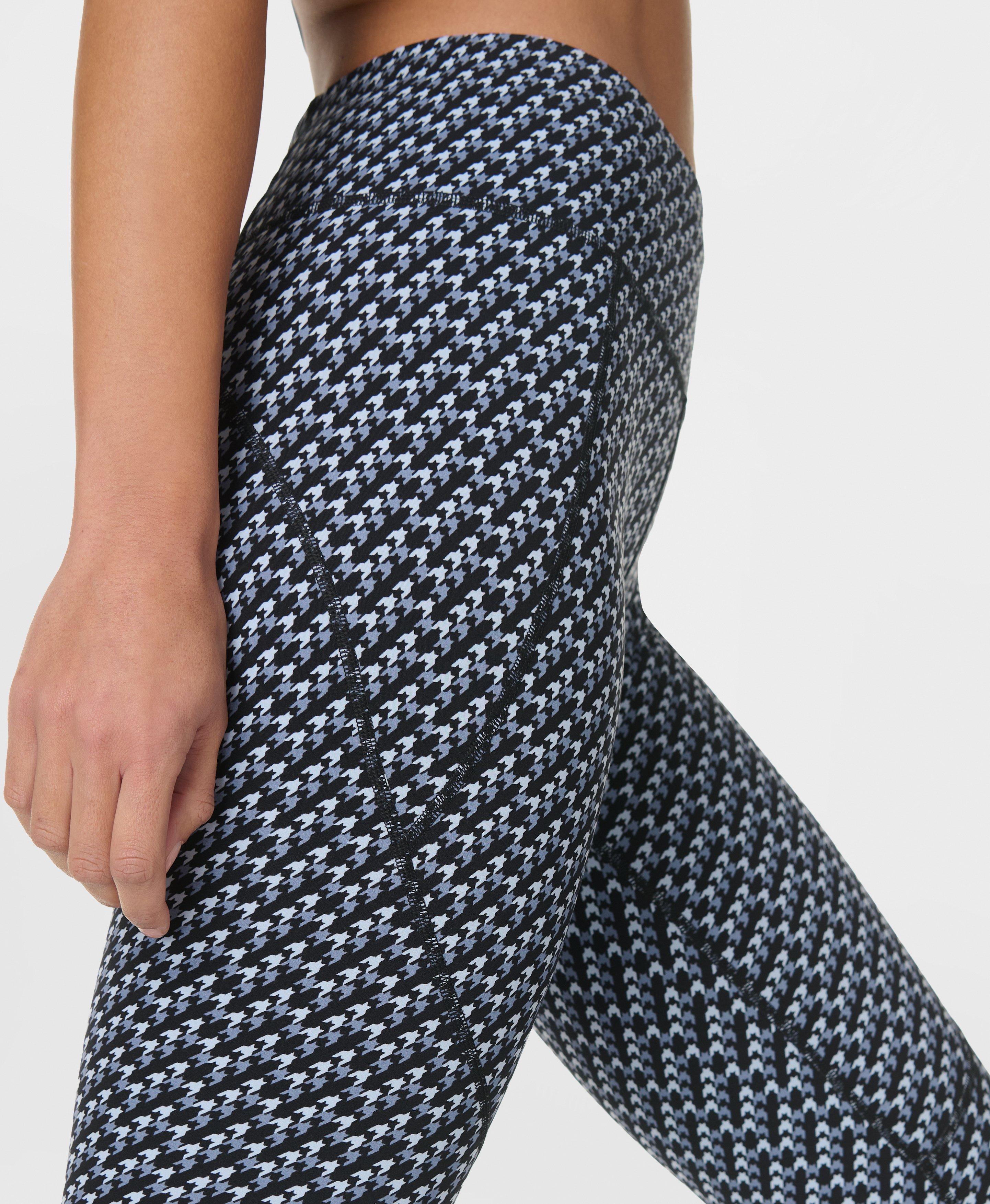 Power Workout Leggings - Black Micro Dot Print - Full Length