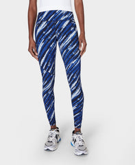 Power Workout Leggings - Red Landmark Print - Full Length