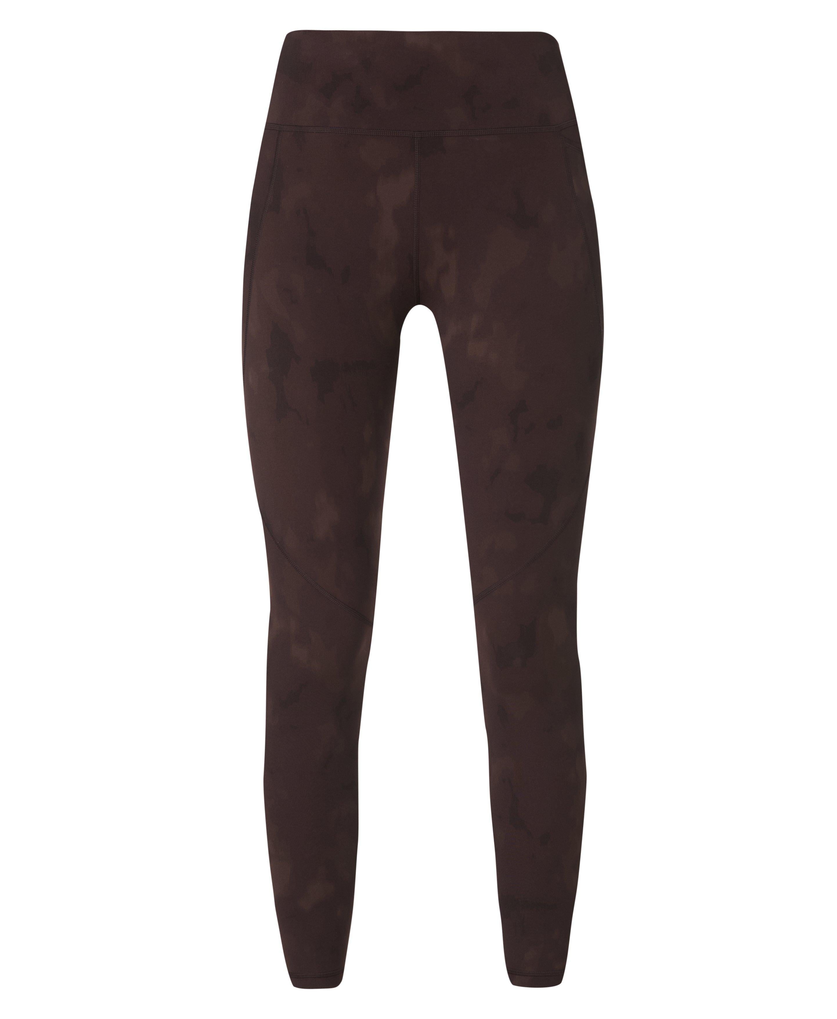 Power Workout Leggings - Brown Soft Fade Print - Full Length