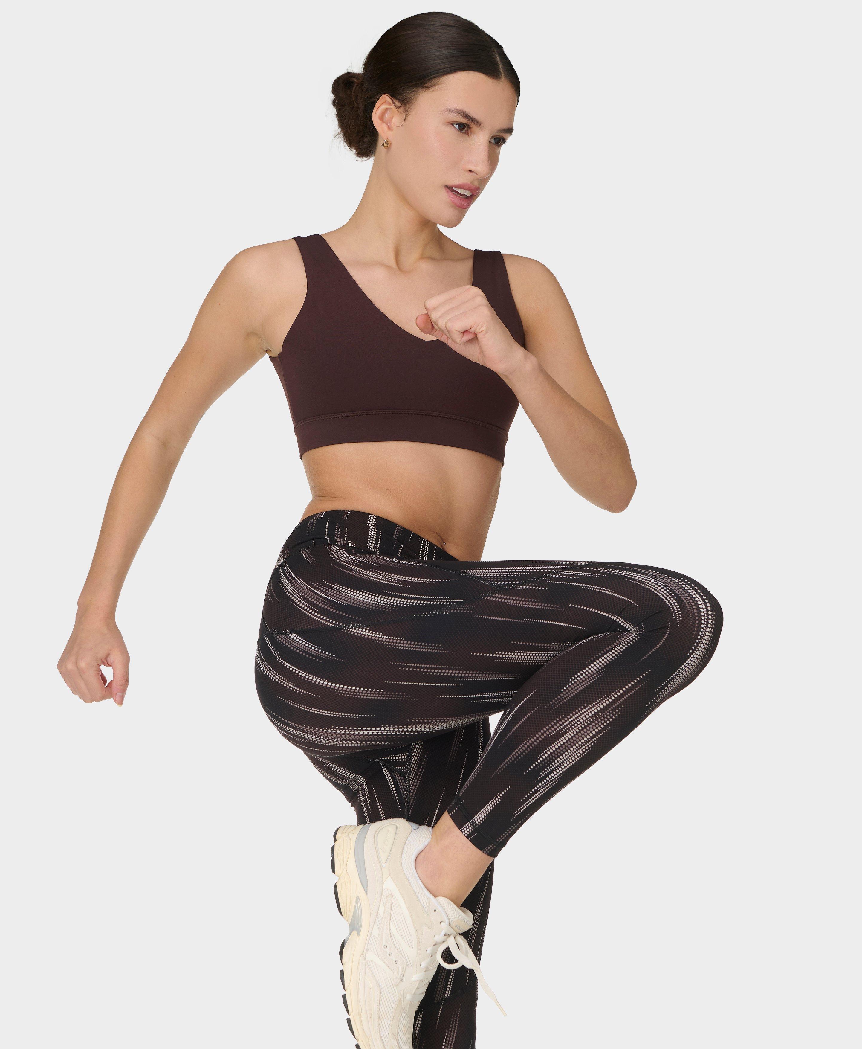 Power 7/8 Workout Leggings - Black Micro Dot Print - 7/8 Length