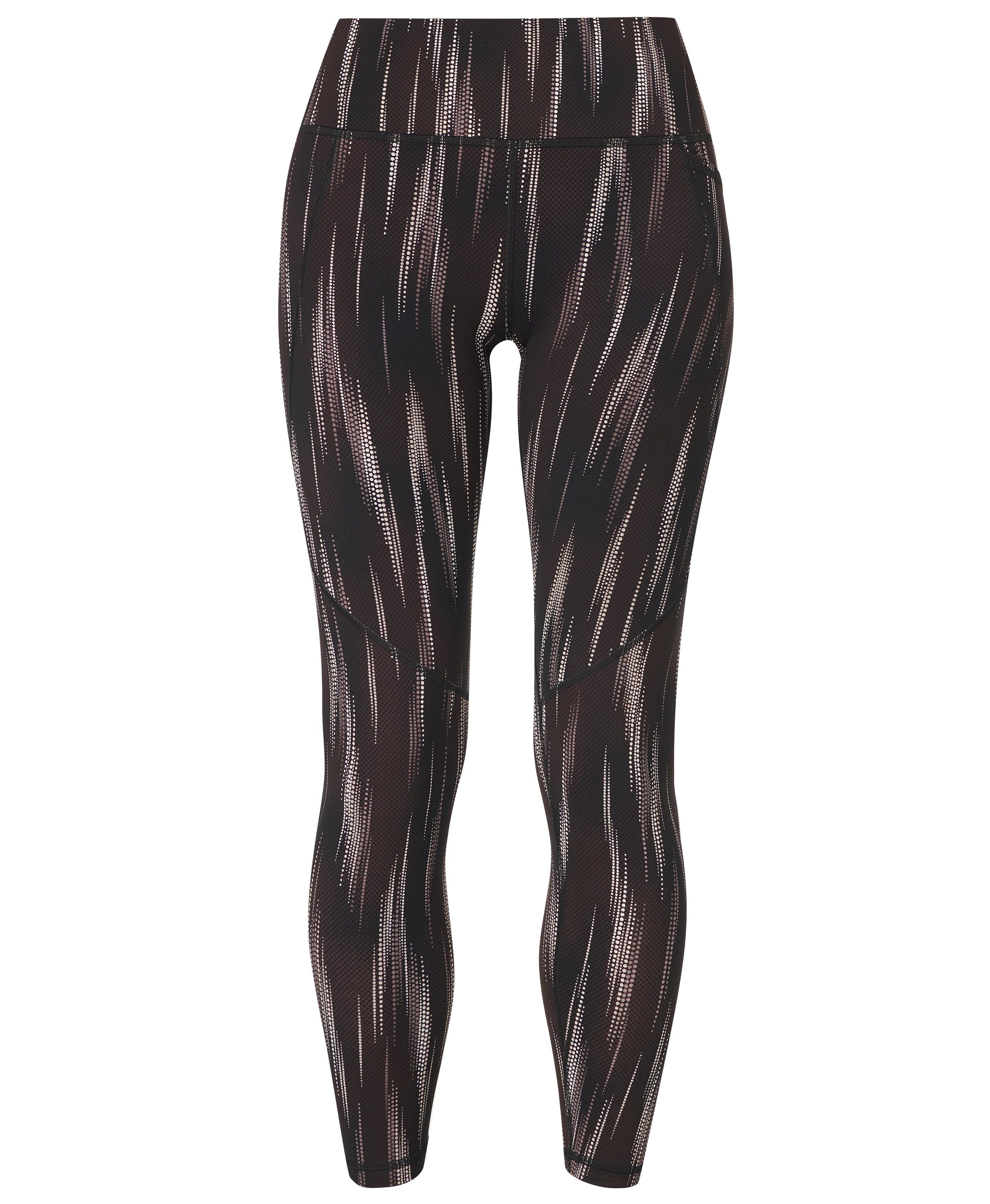 Power Workout Leggings - Green Glow Print - Full Length