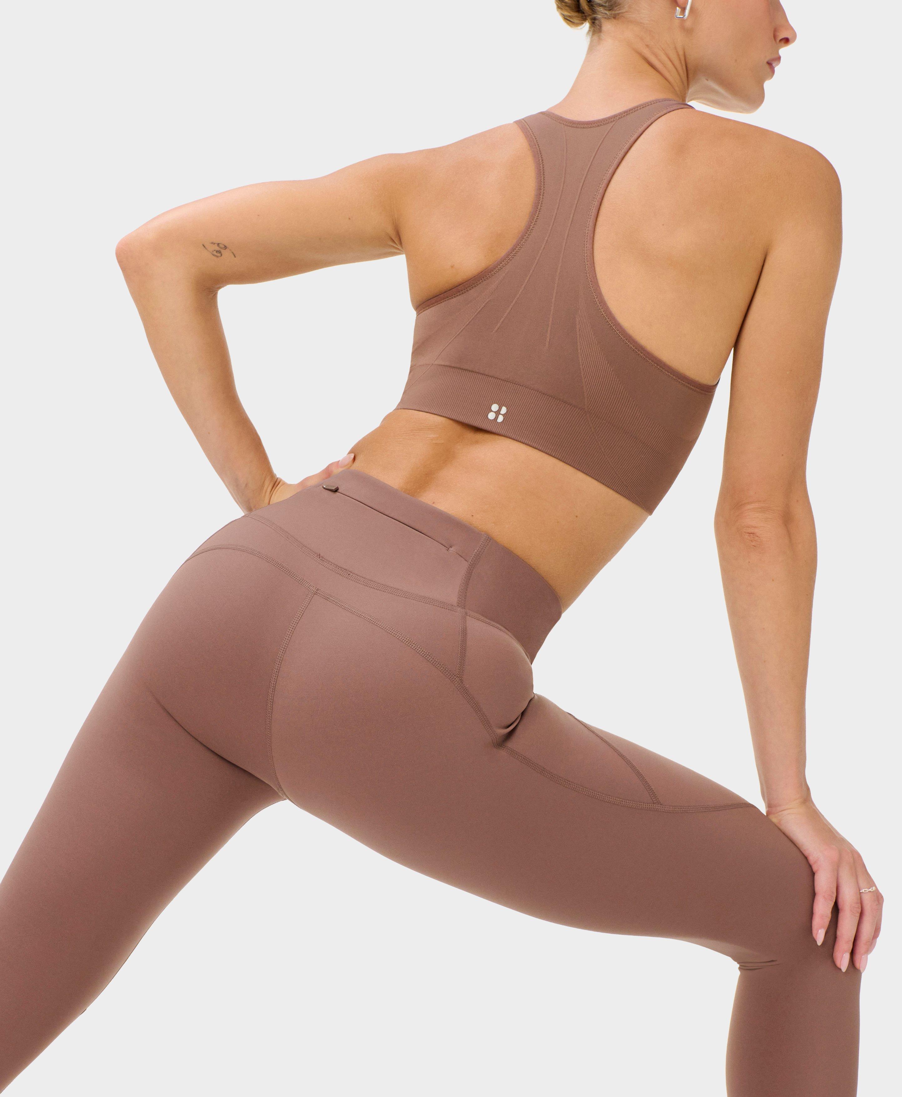 Power Workout Leggings - Chestnut Brown - Full Length