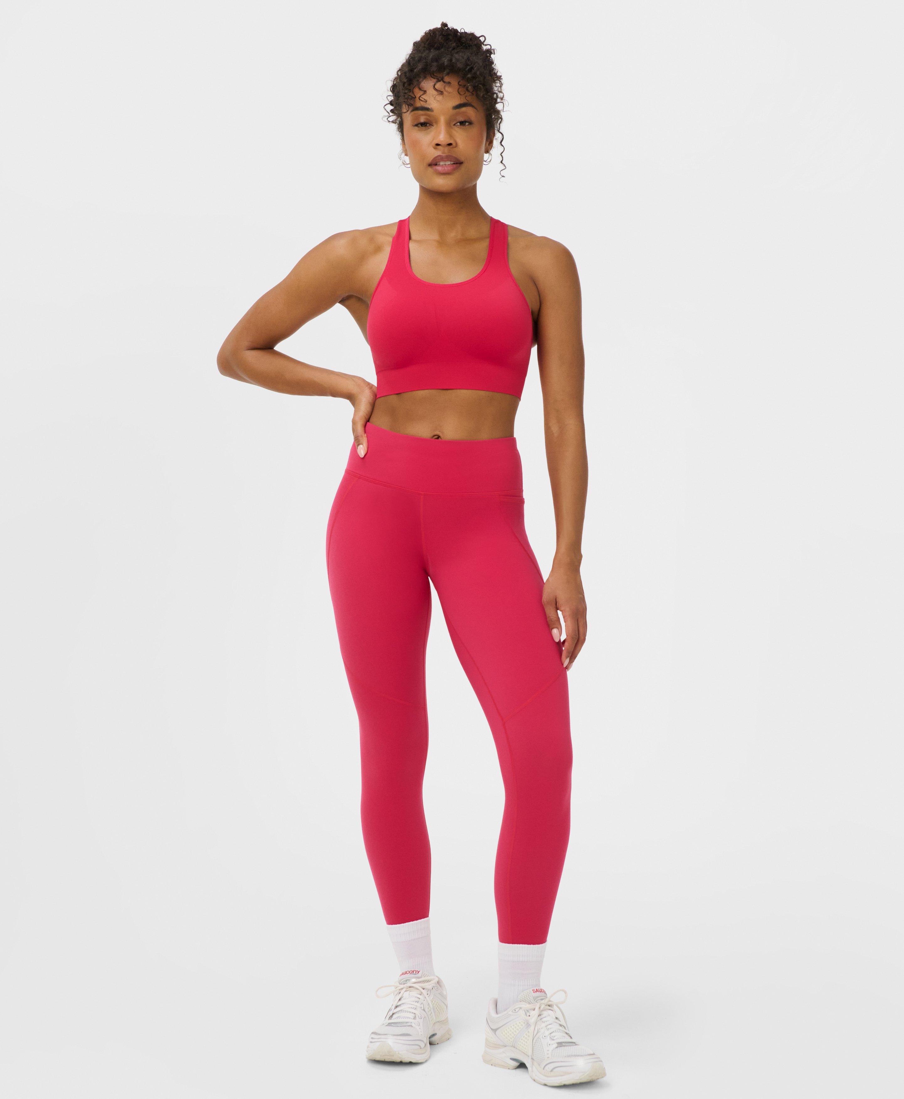 Power Workout Leggings - Crimson Red - Full Length
