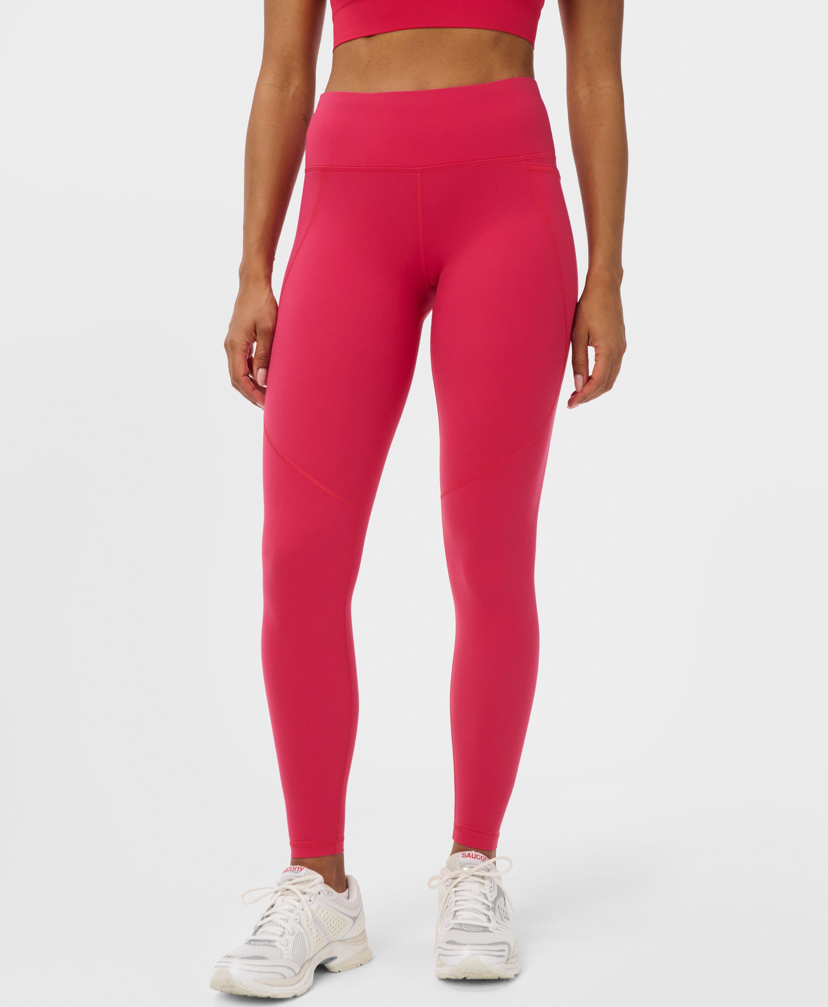 Power Workout Leggings - Crimson Red - Full Length