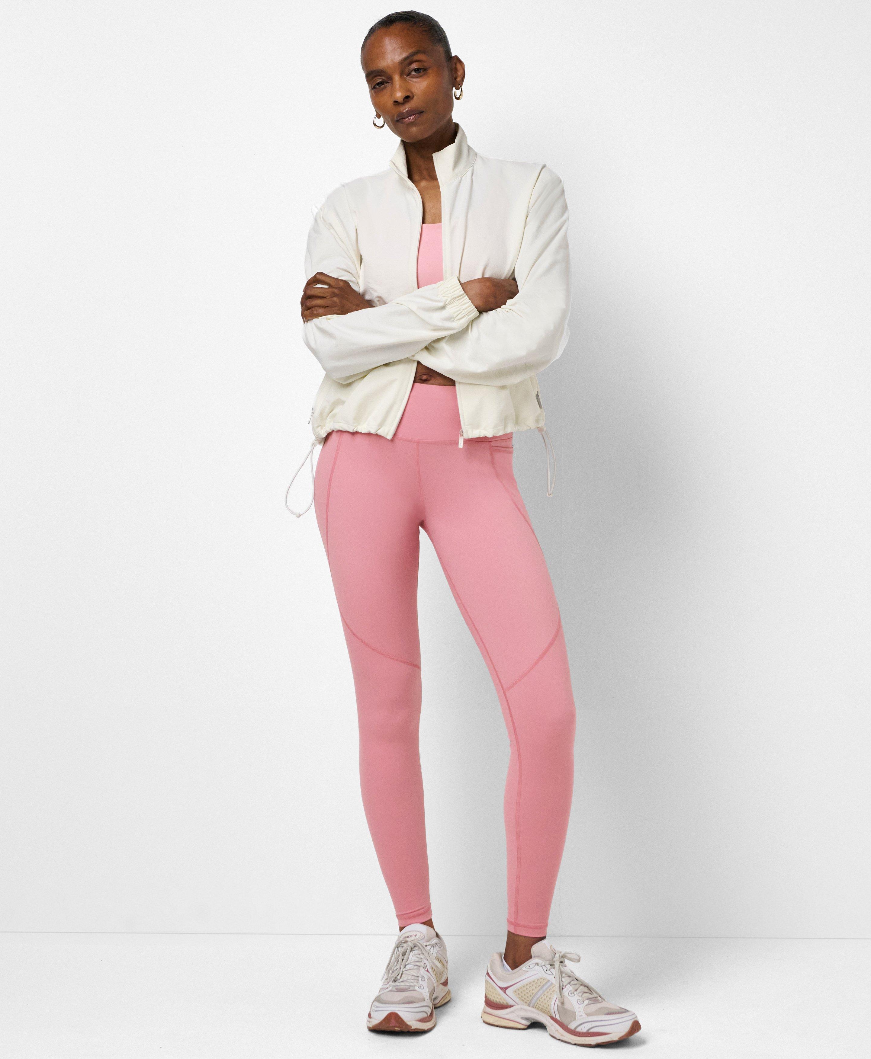 Power Workout Leggings - DarkDecoPink - Full Length