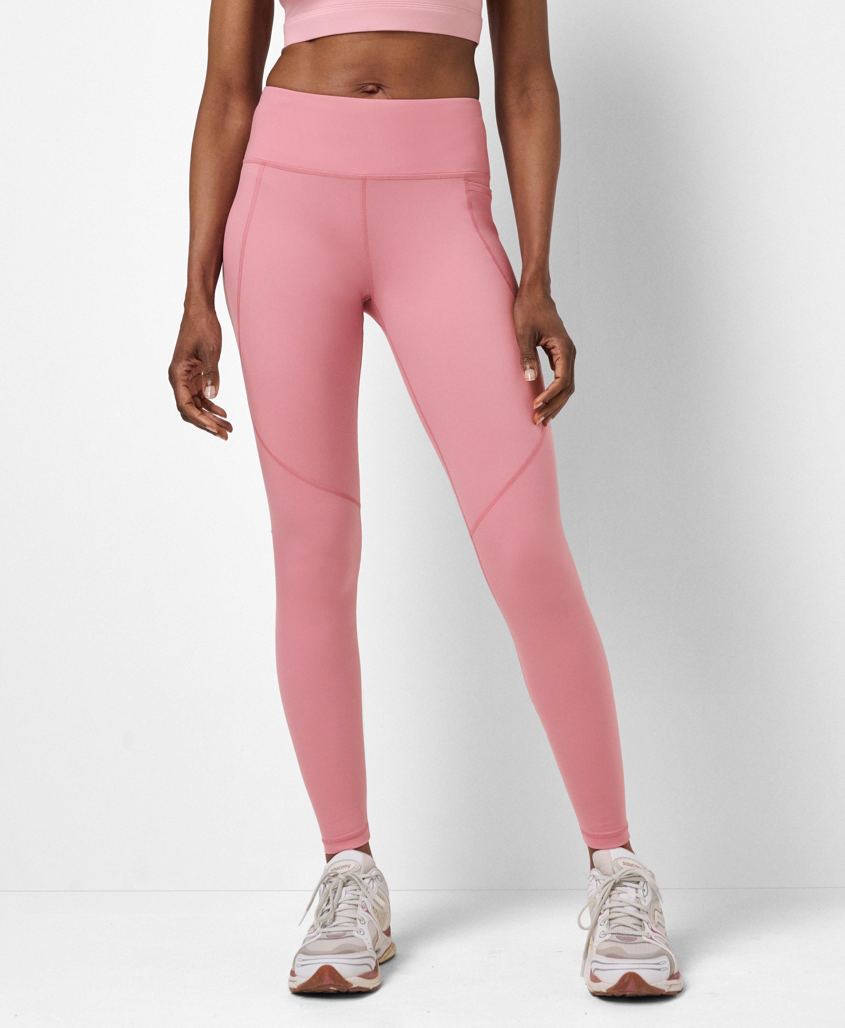 Power Workout Leggings - DarkDecoPink - Full Length