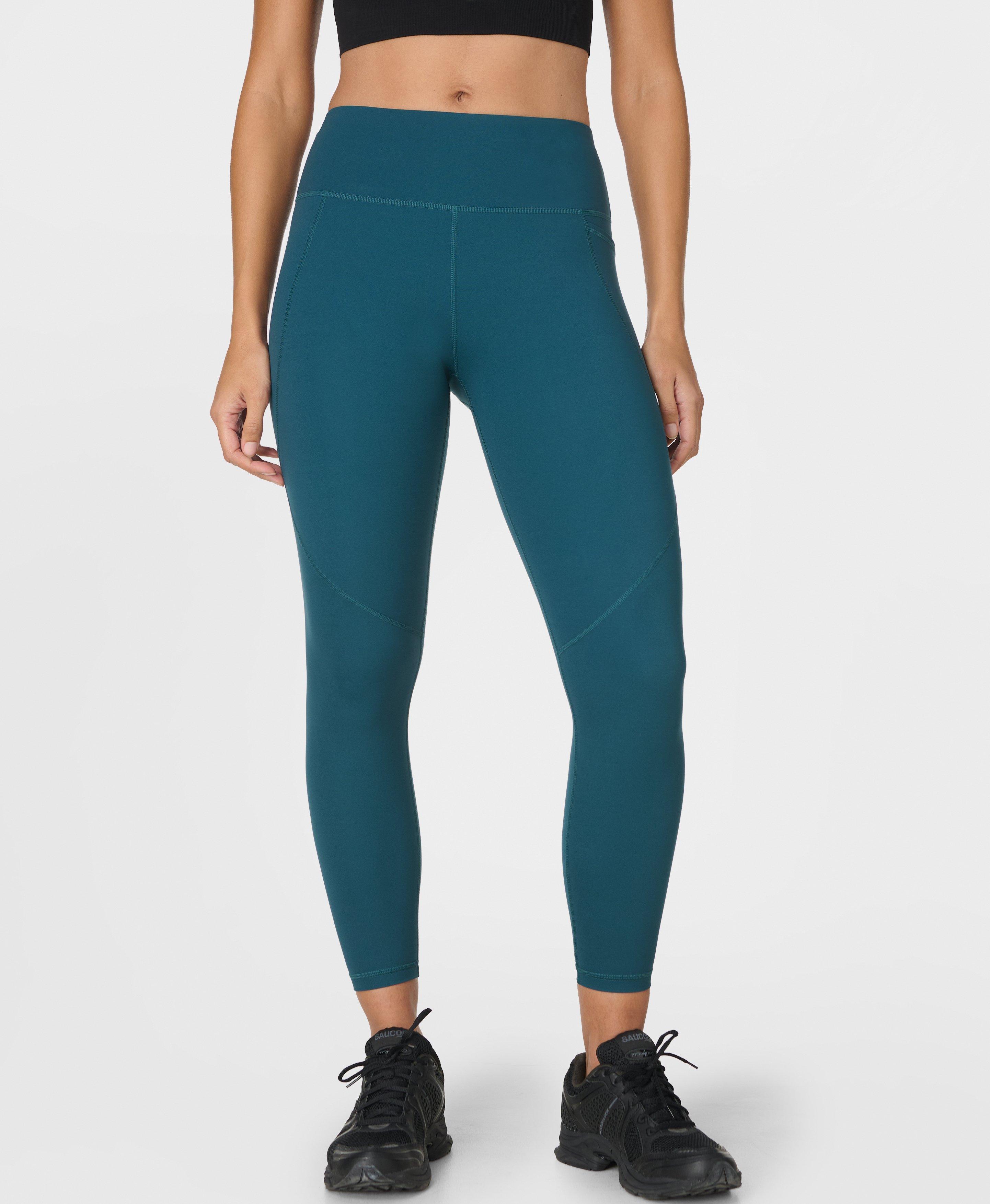 Power 7/8 Workout Leggings - Deep Green - 7/8 Length