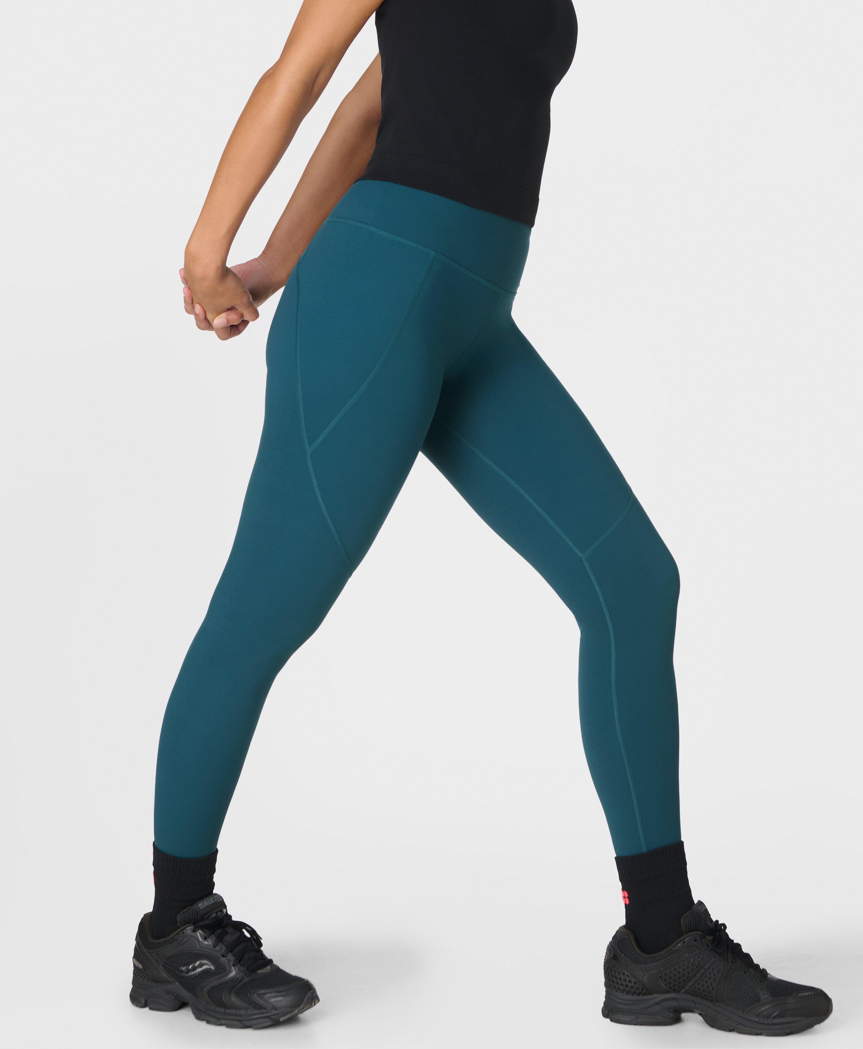 Power Workout Leggings - Deep Green - Full Length