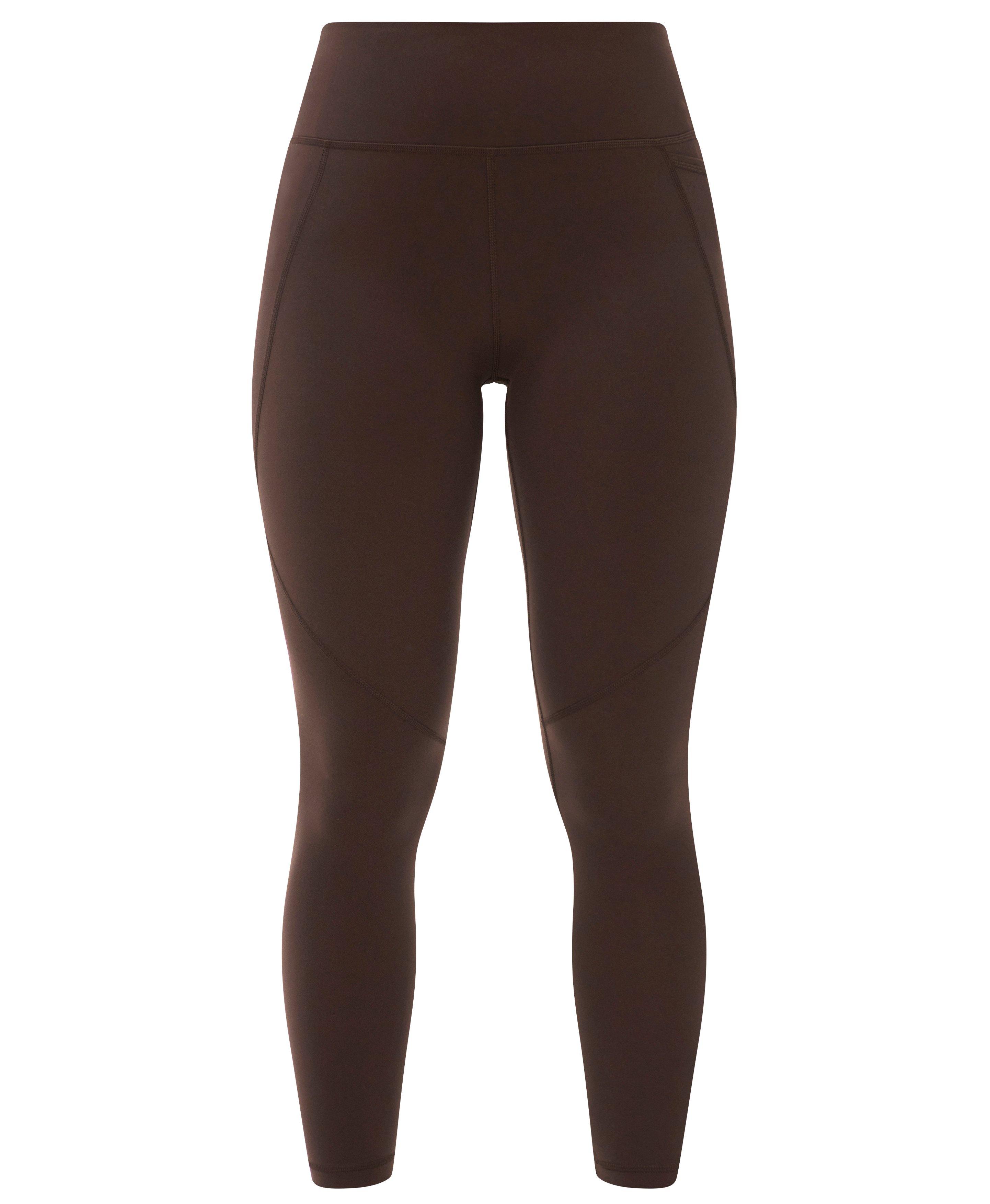 Power 7/8 Workout Leggings - Espresso Brown - 7/8 Length