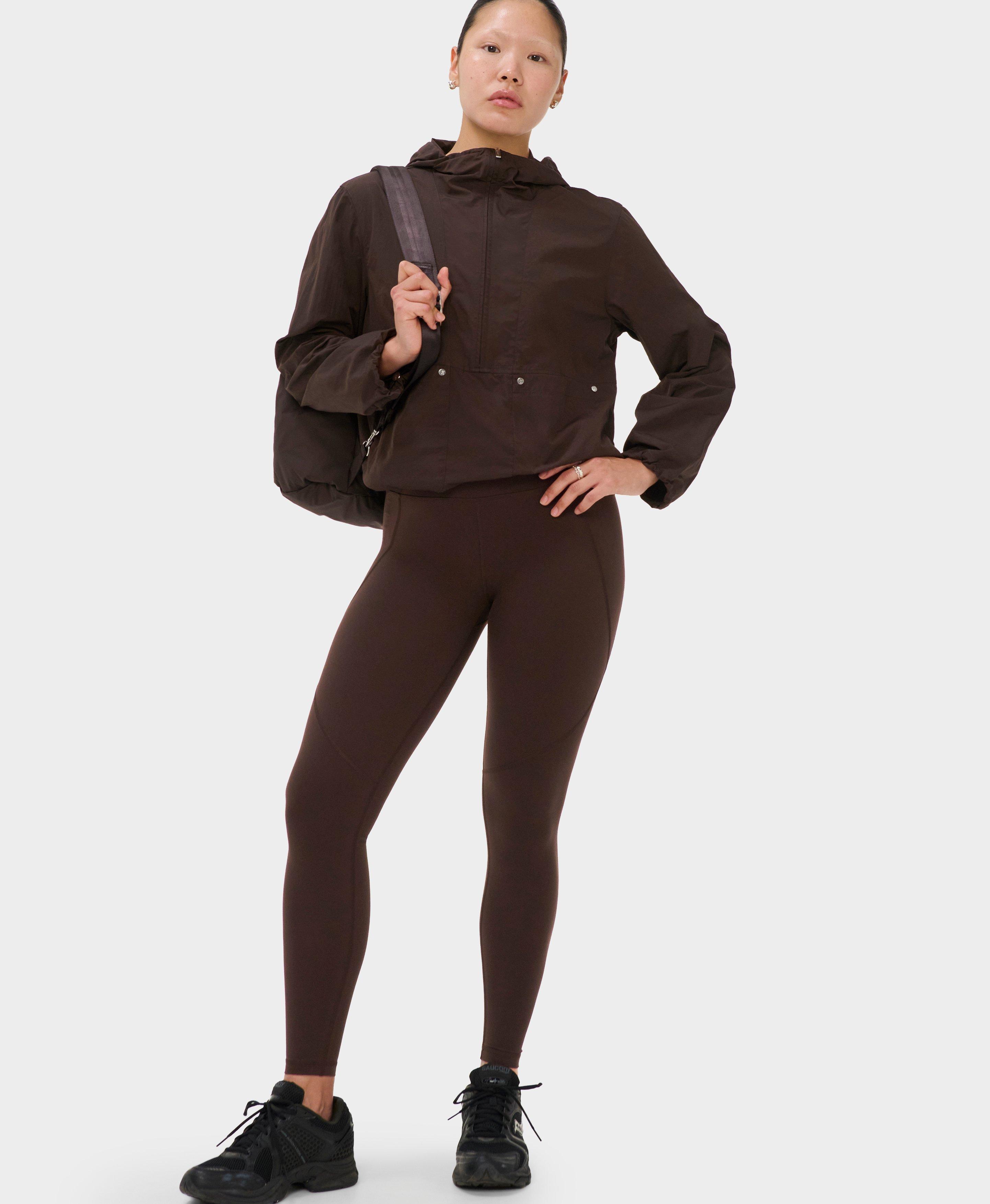 Power Workout Leggings - Espresso Brown - Full Length