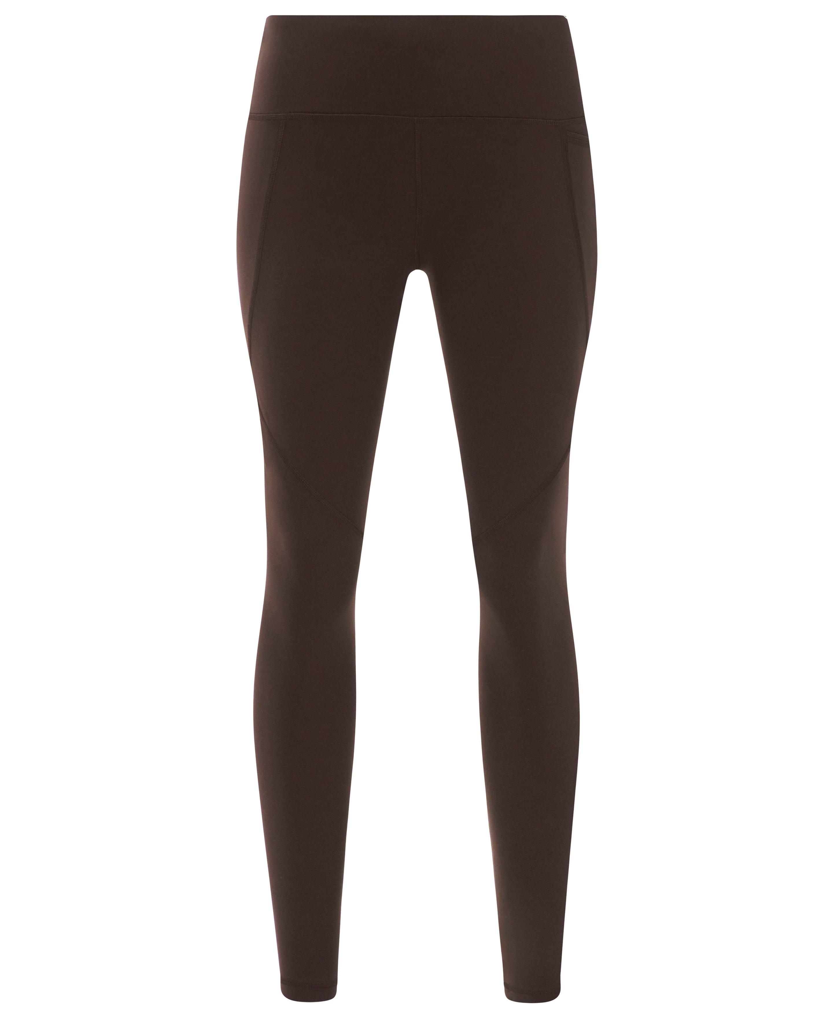 Power Workout Leggings - Espresso Brown - Full Length