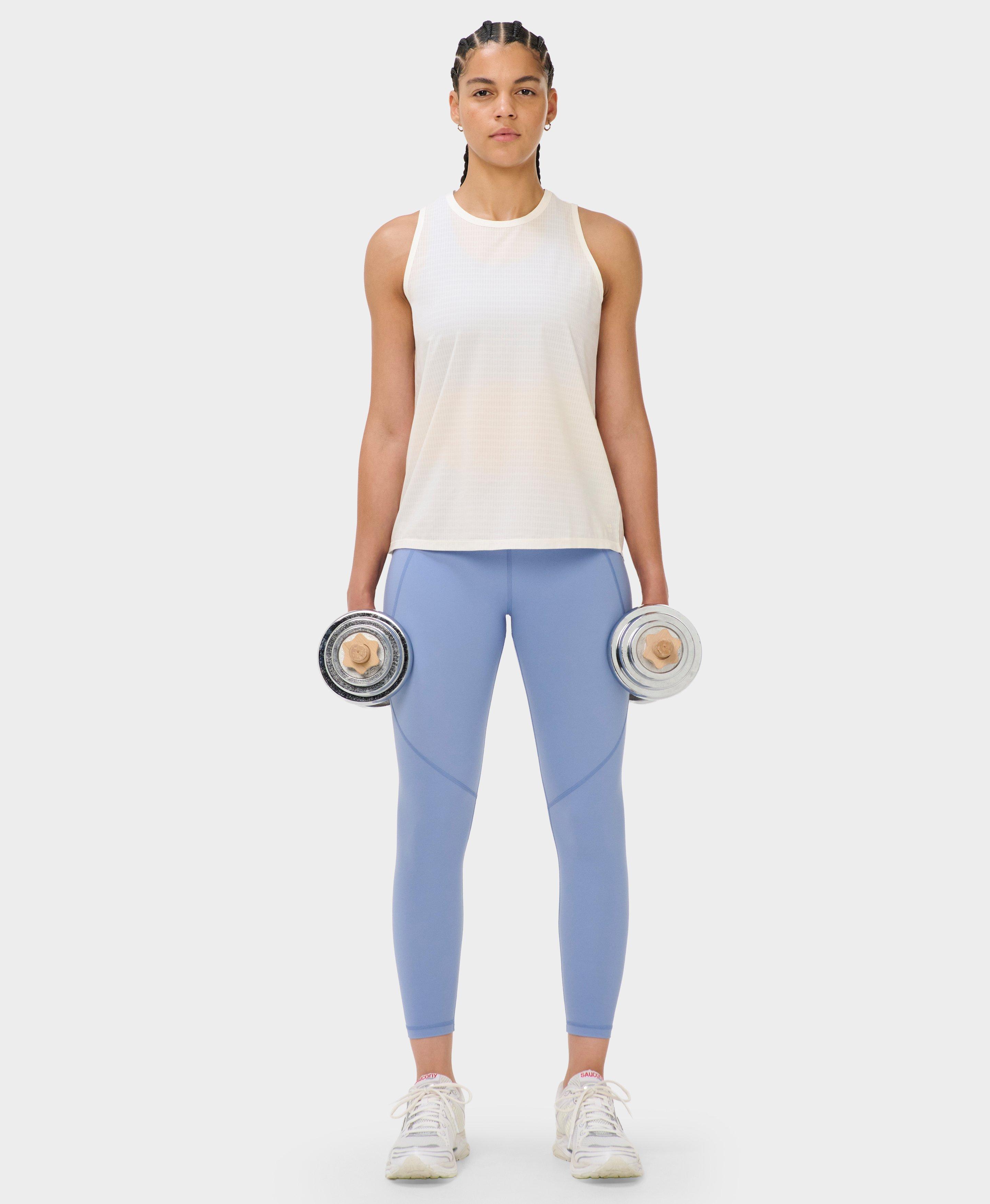 Power 7/8 Workout Leggings - Faded Blue - 7/8 Length