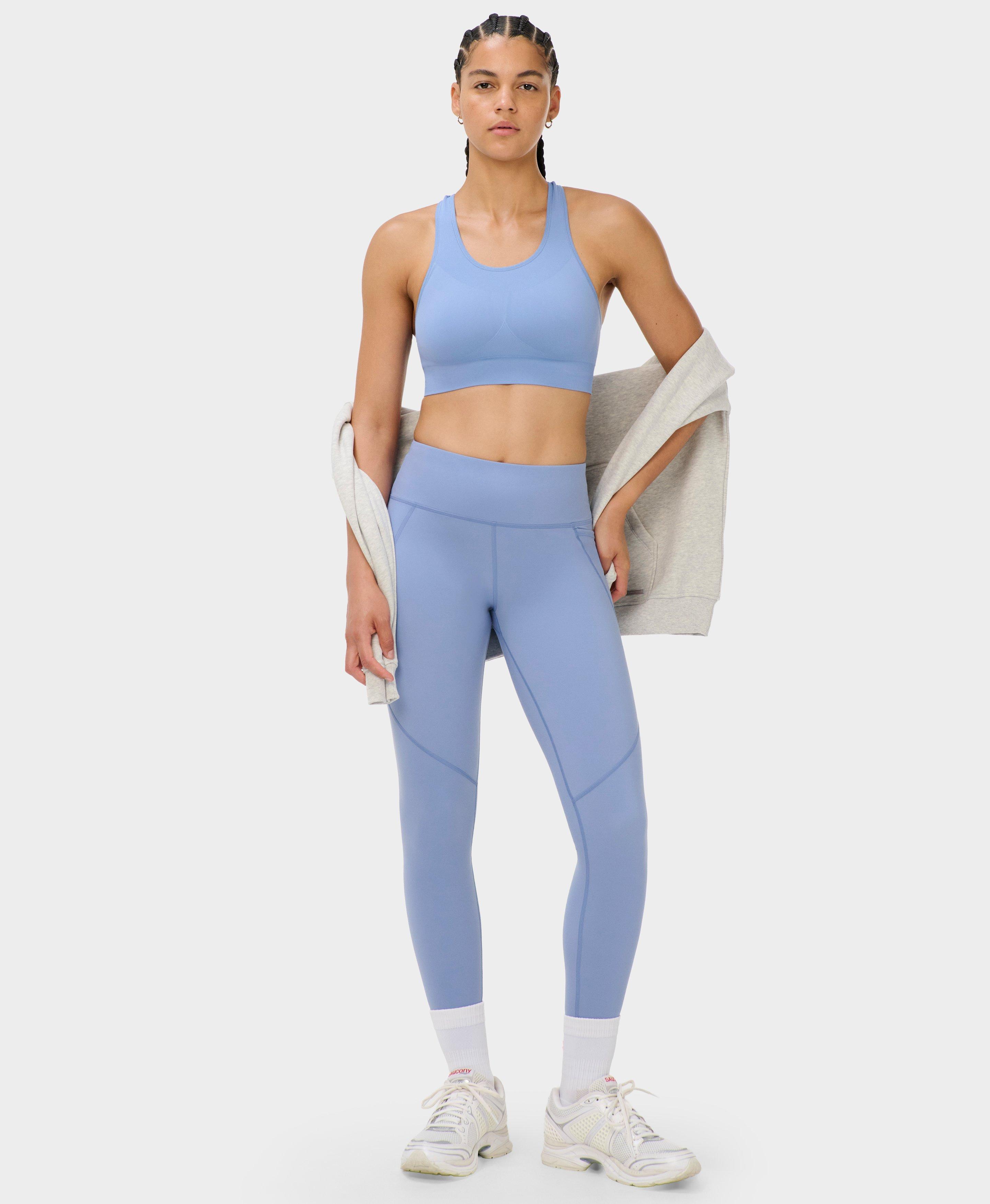 Power Workout Leggings - Faded Blue - Full Length