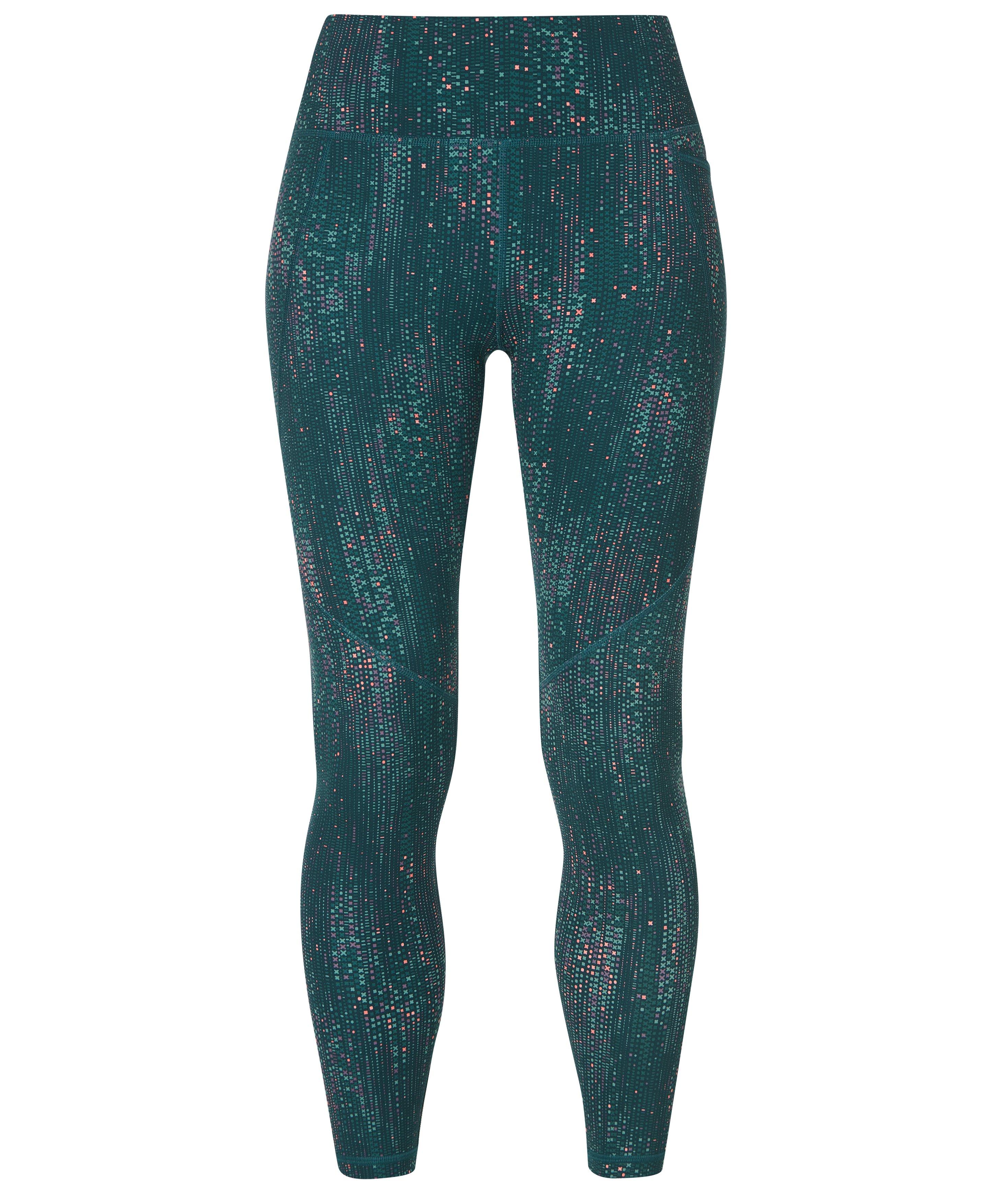 Power Workout Leggings - Black Micro Dot Print - Full Length
