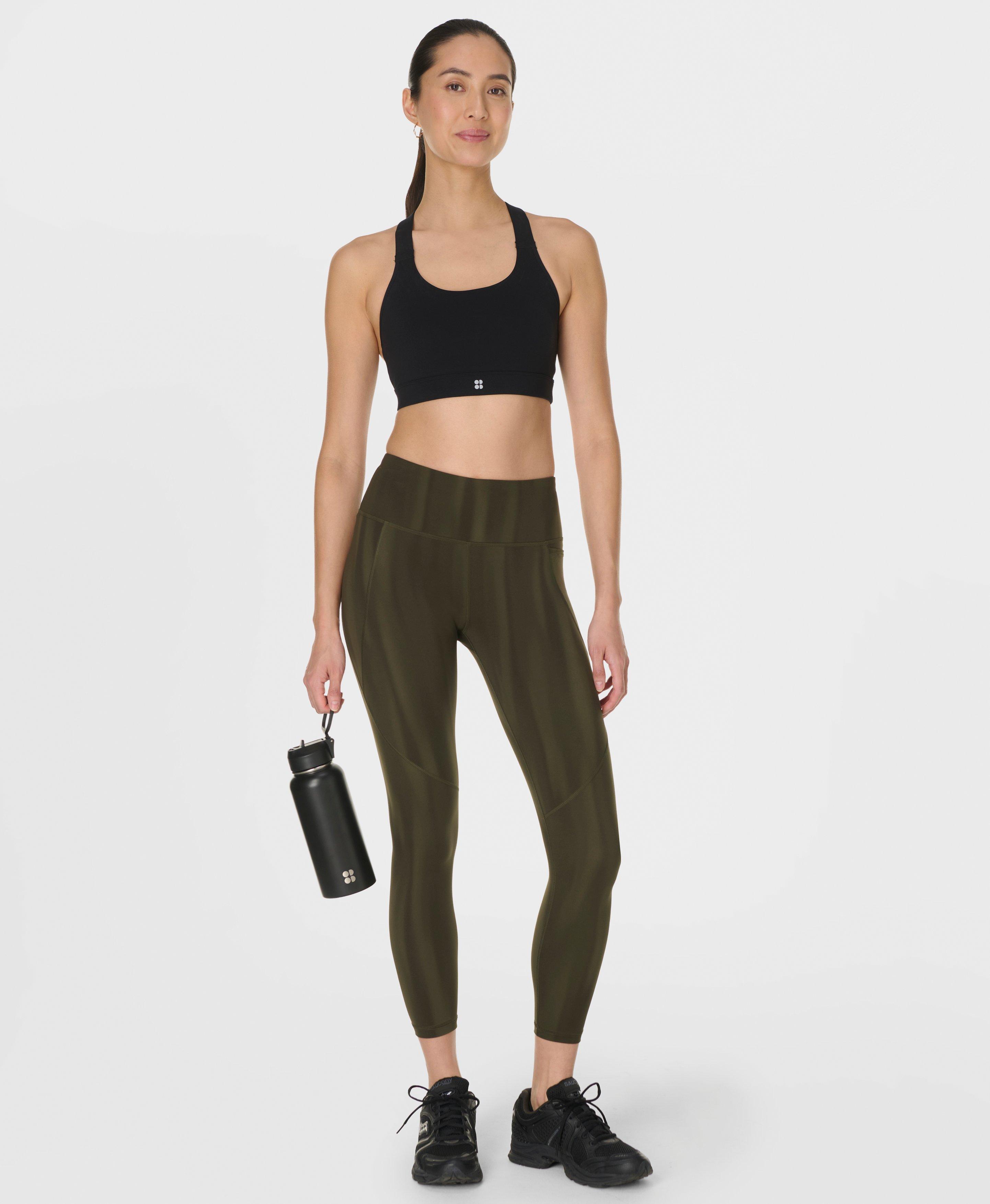 Power 7/8 Workout Leggings - Green Glow Print - 7/8 Length