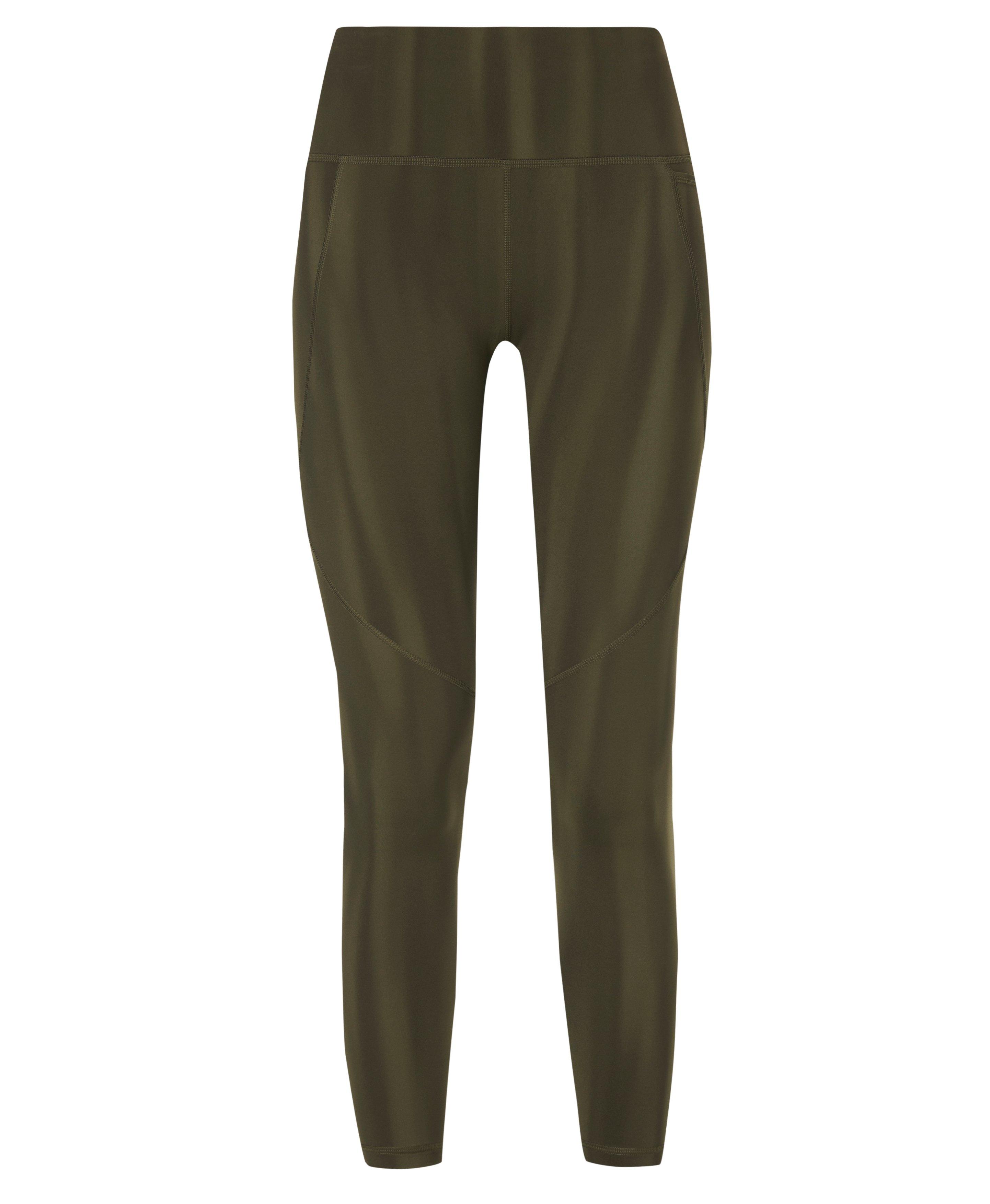 Power 7/8 Workout Leggings - Green Glow Print - 7/8 Length
