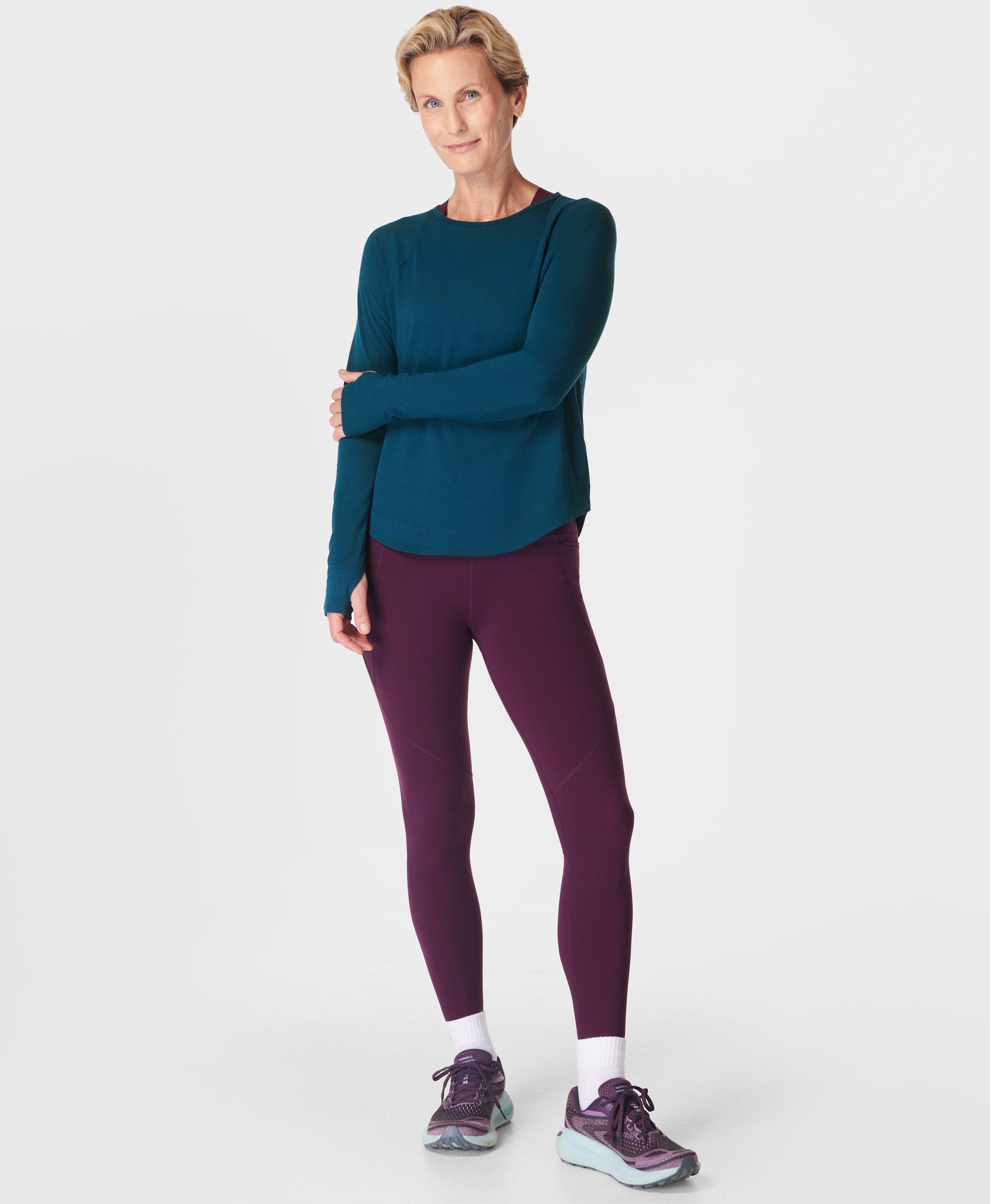 Power Workout Leggings - Midnight Cherry Purple - Full Length