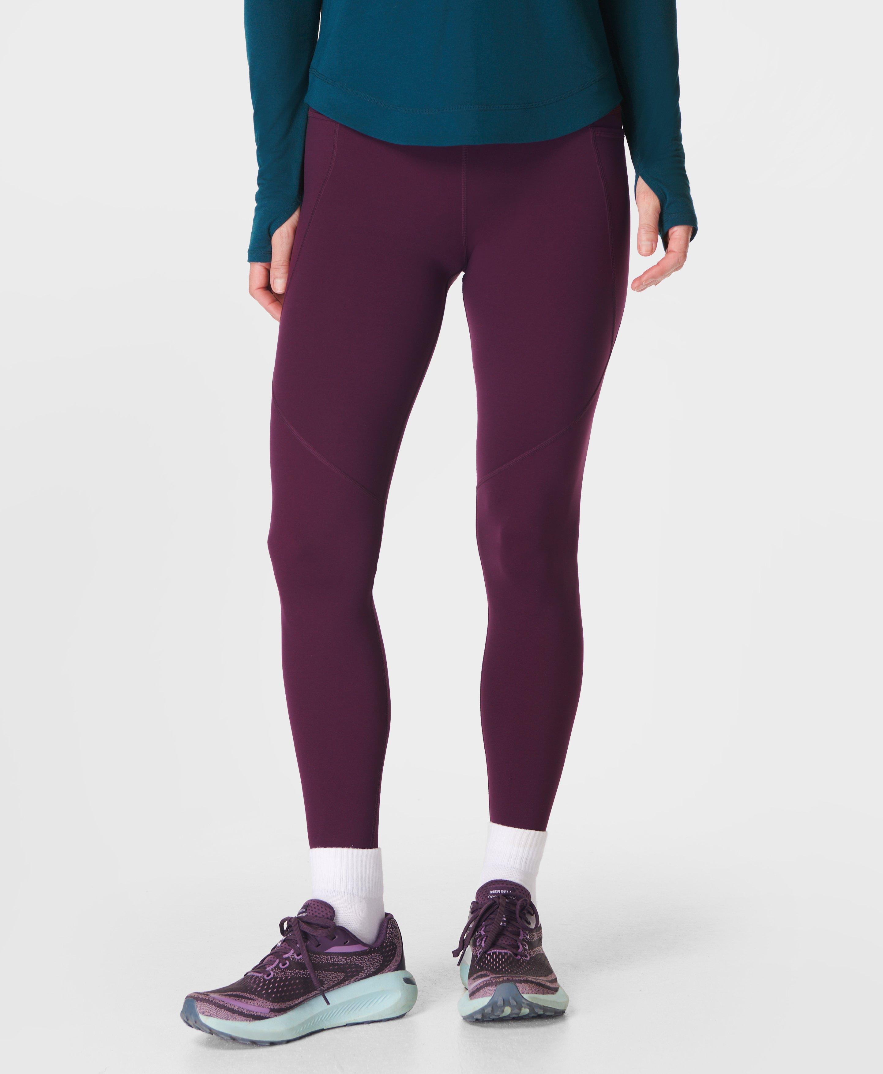 Power Workout Leggings - Midnight Cherry Purple - Full Length