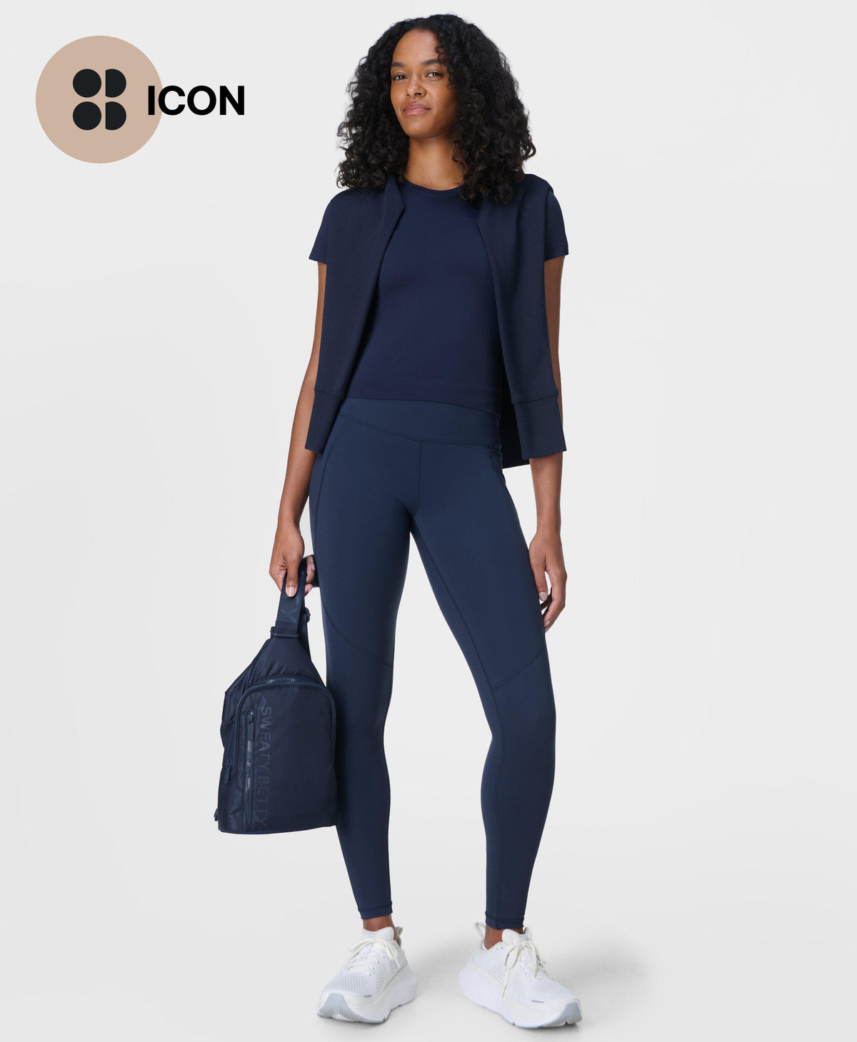 Power Workout Leggings - Navy Blue - Full Length