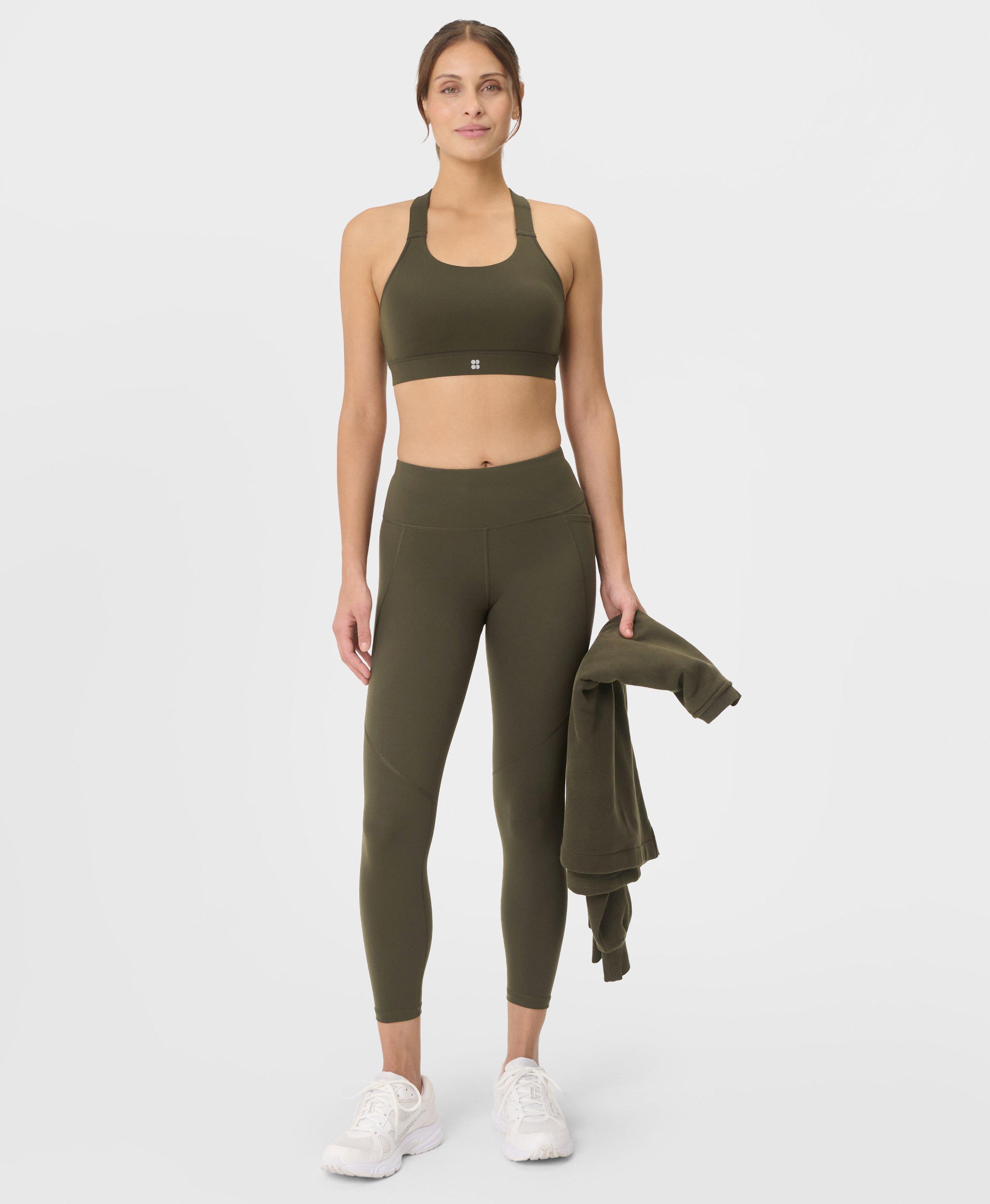 Power 7/8 Workout Leggings - Nori Green - 7/8 Length