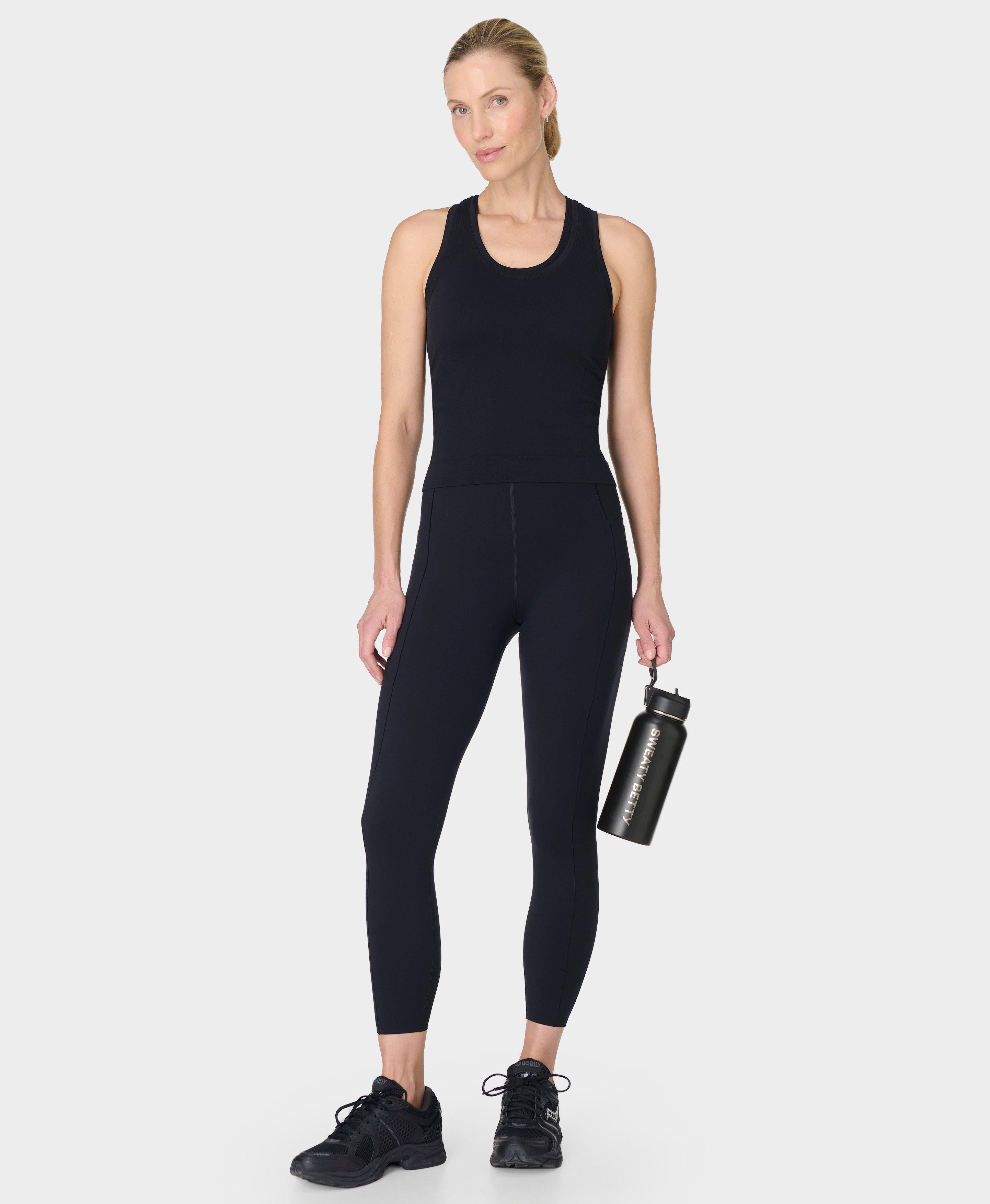 Power UltraSculpt High-Waisted 7/8 Workout Leggings - Black - 7/8 Length