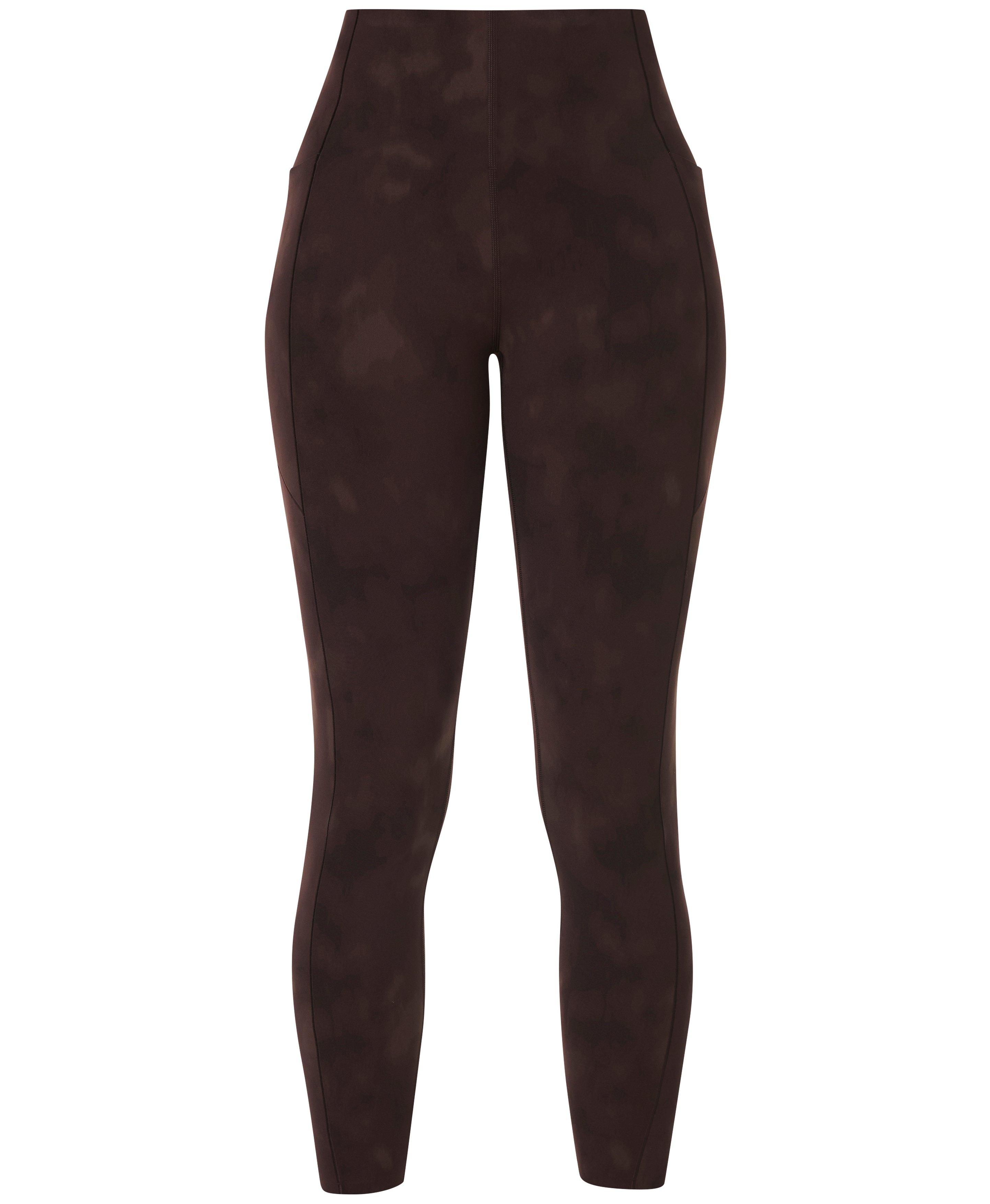 Power UltraSculpt High-Waisted Workout Leggings - Brown Soft Fade Print - Full Length