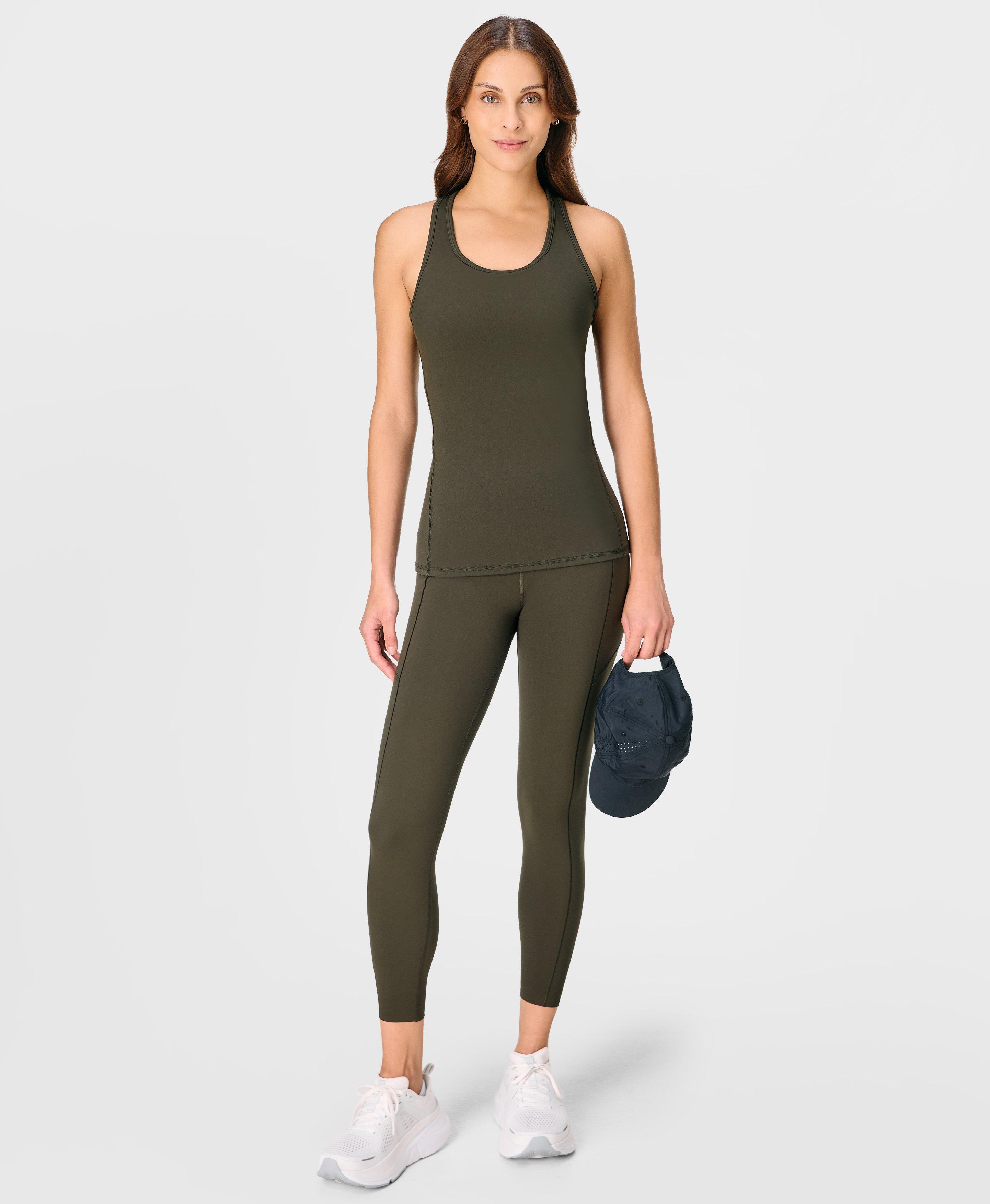 Power UltraSculpt High-Waisted 7/8 Workout Leggings - Nori Green - 7/8 Length