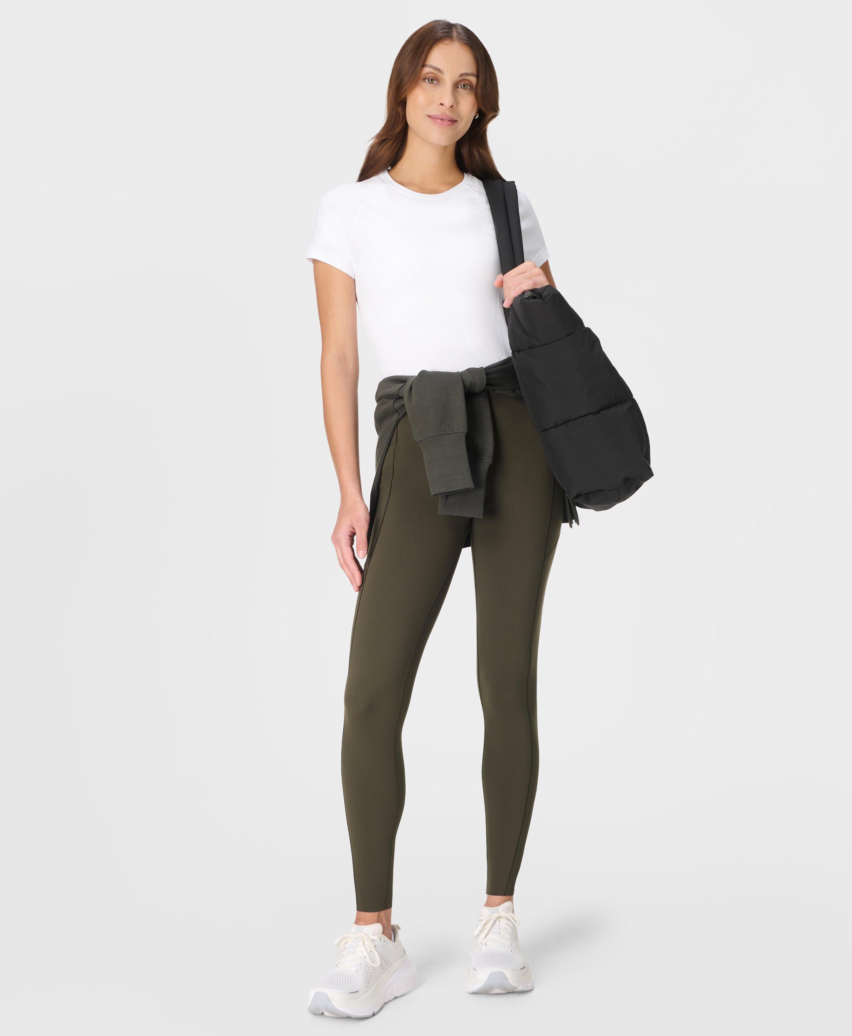 Power UltraSculpt High-Waisted Workout Leggings - Nori Green - Full Length