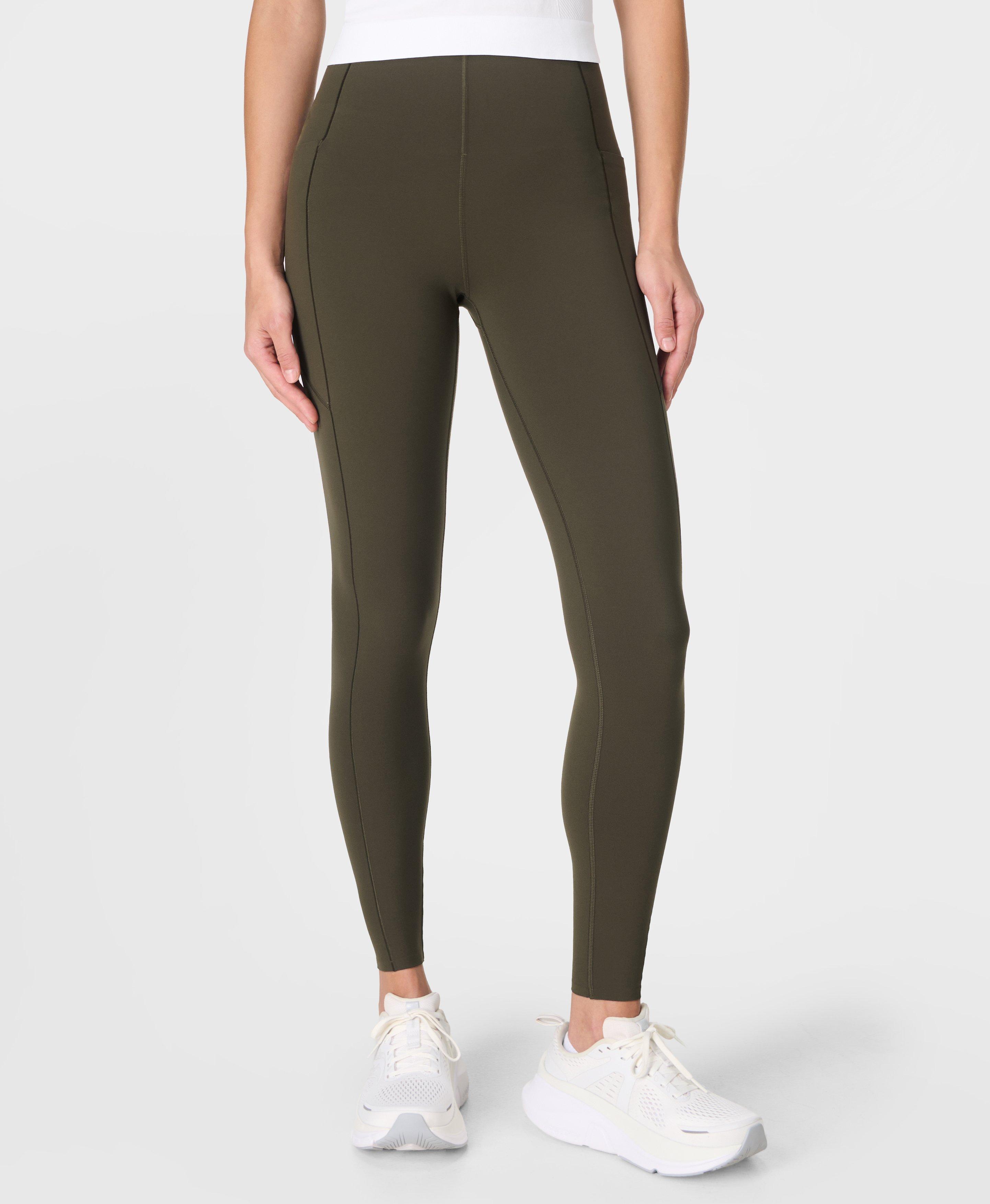 Power UltraSculpt High-Waisted Workout Leggings - Nori Green - Full Length