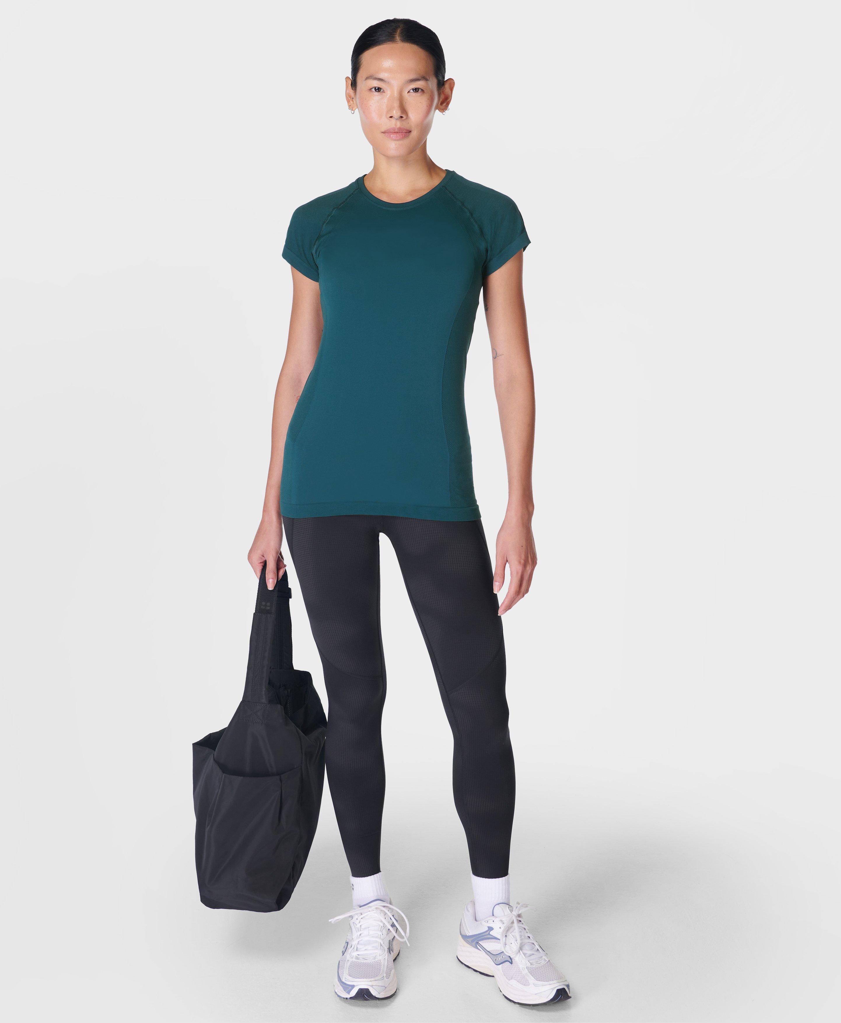 Athlete Seamless Workout Tee - Deep Green